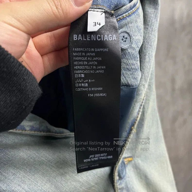 Balenciaga Balenciaga Distressed Denim Blazer Jacket. Size US XXS / EU 40 - 3 Thumbnail