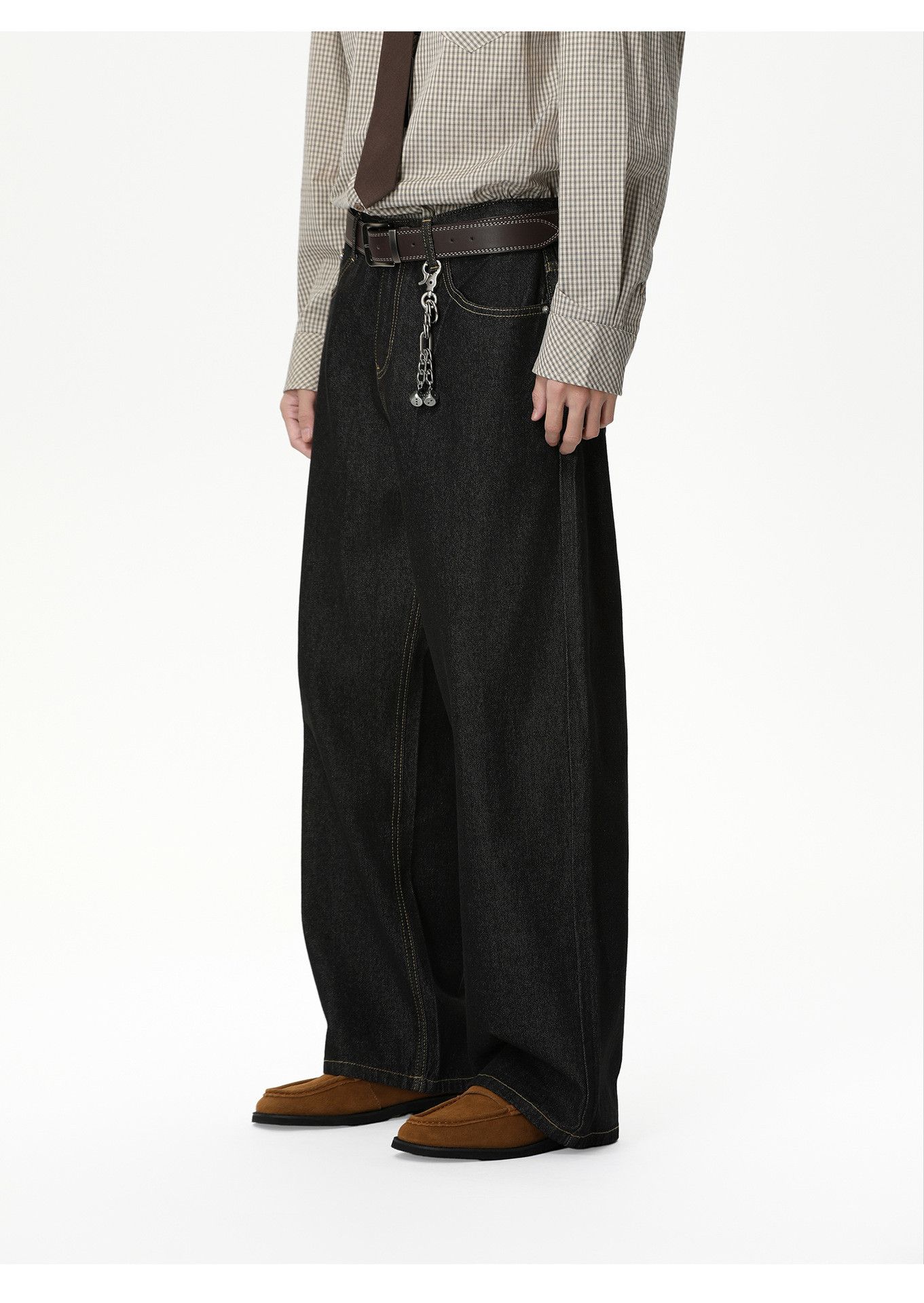 Jean Men's Loose Wide-Leg Cleanfit Casual Straight Leg Jeans Size US 32 / EU 48 - 3 Thumbnail