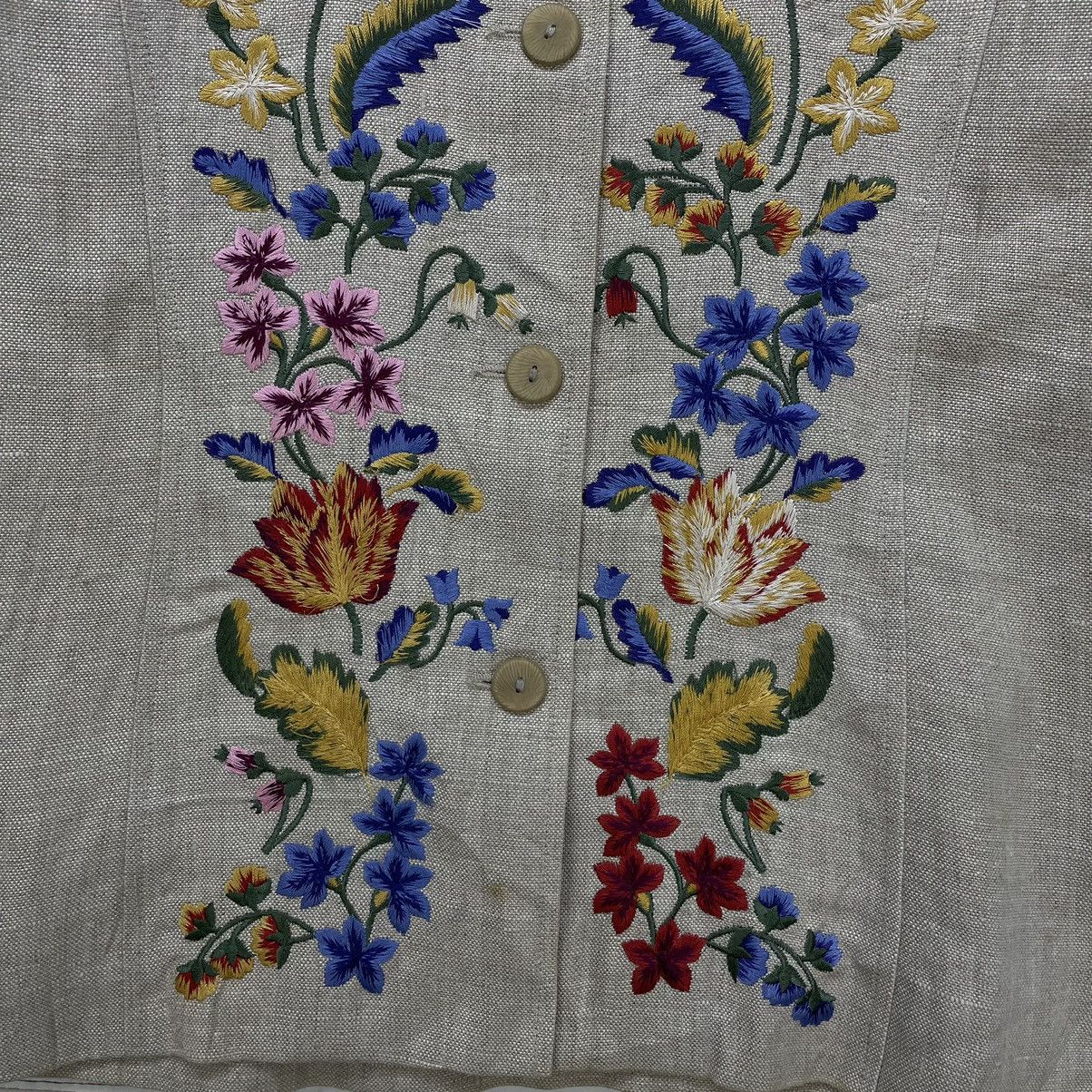 Kenzo 🔥Vintage 90s Kenzo Embroidered Floral Jacket Size M / US 6-8 / IT 42-44 - 7 Thumbnail