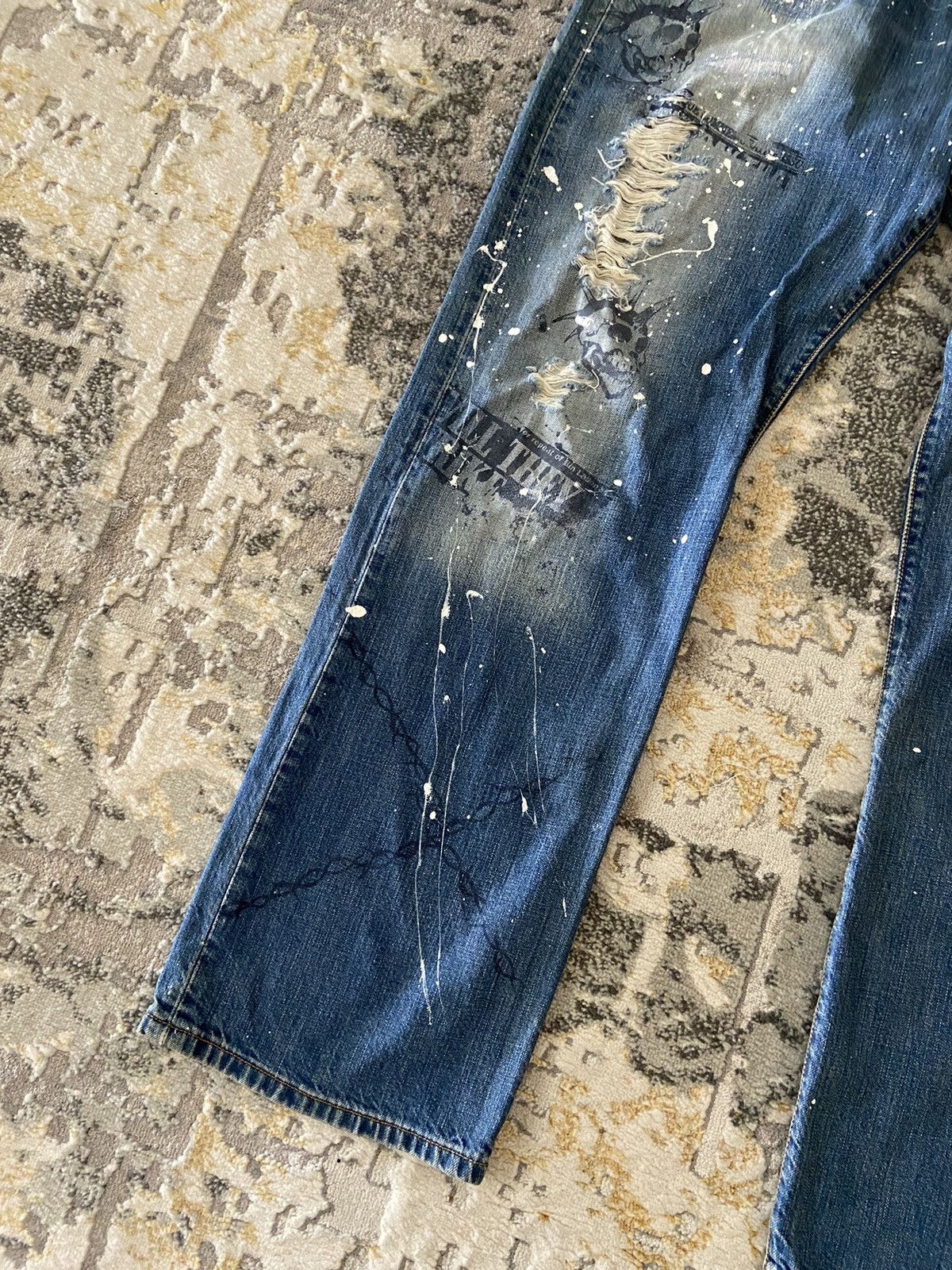 Levi's Vintage Levis Ripped Distressed Grunge Levis Stonewashed Size US 36 / EU 52 - 2 Thumbnail