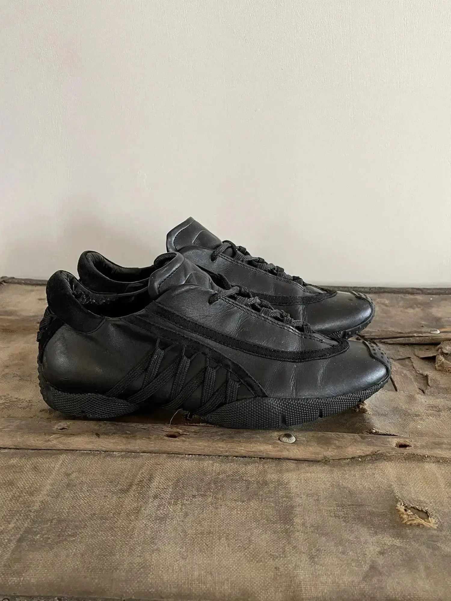 Dior Shoes Sneakers 2003 Leather Derby Galliano Era E2581 in Black, Women's (Size 6)