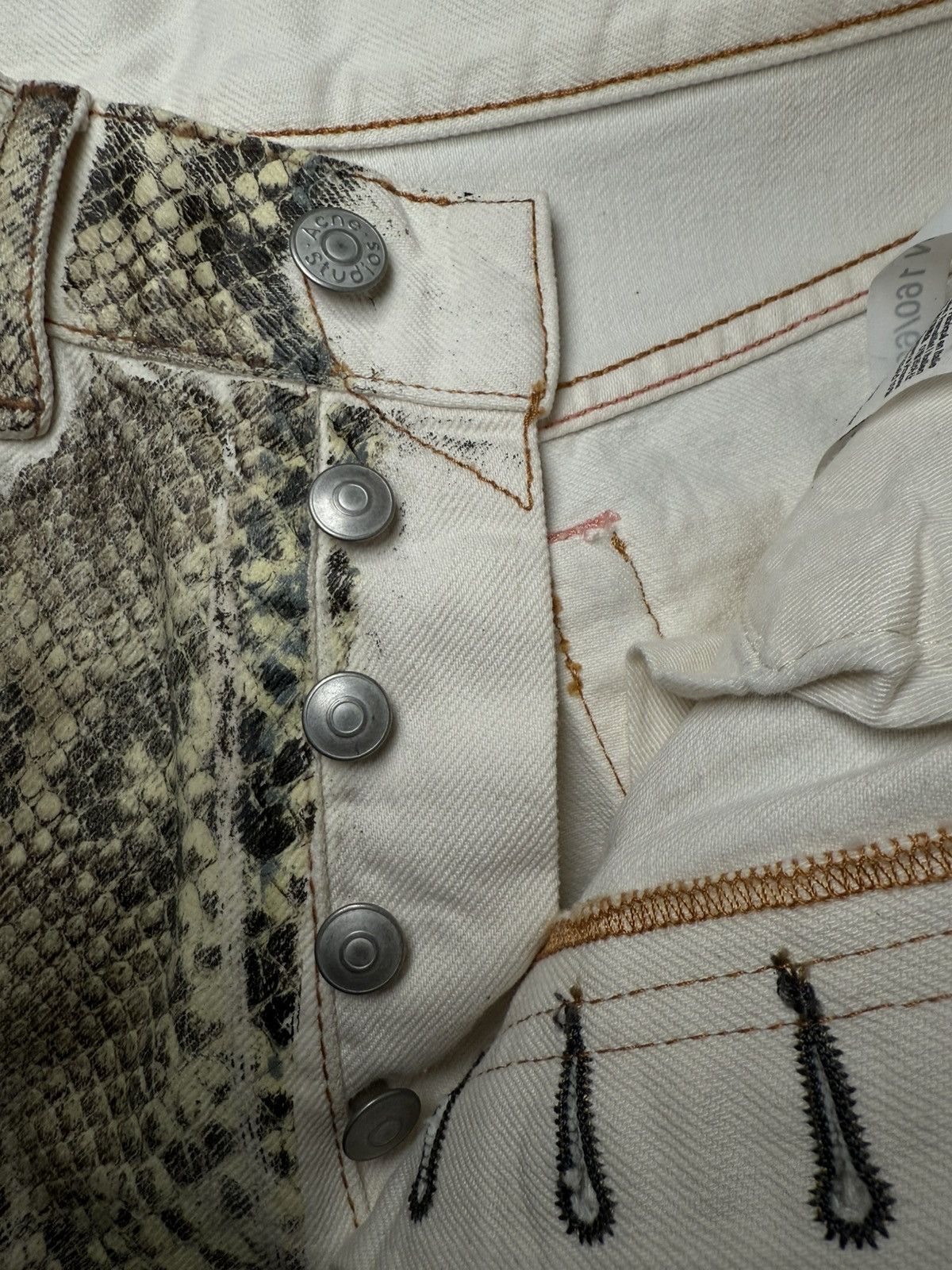 Acne Studios Acne Studios Snakeskin Print Leather Pants Size 25" / US 0 / IT 36 - 6 Thumbnail