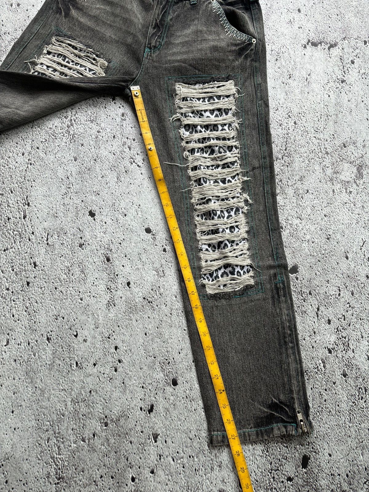Hysteric Glamour Y2k Distressed Denim Candy Stripper Jeans Size US 32 / EU 48 - 12 Thumbnail