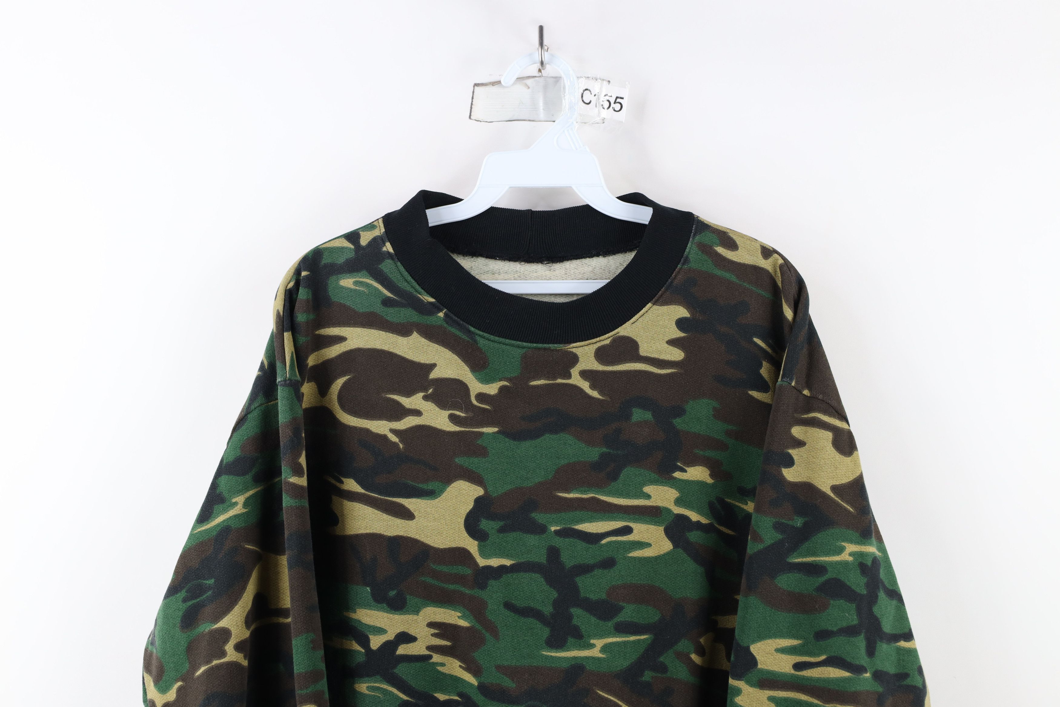 Vintage Vintage 90s Streetwear Faded Camouflage Crewneck Sweatshirt Size US XL / EU 56 / 4 - 2 Thumbnail