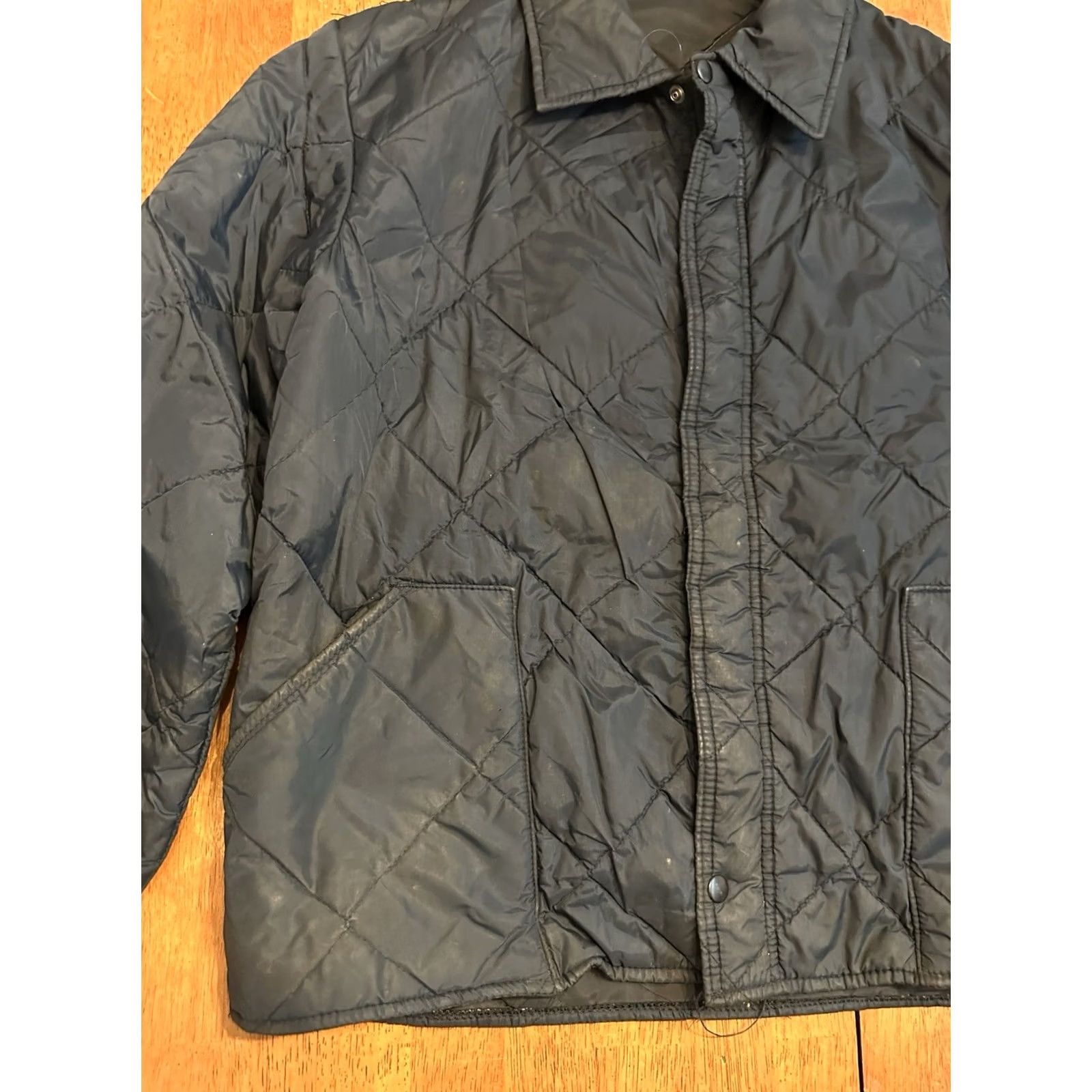 Vintage VINTAGE True Flight Full Zip Jacket Large Navy Blue Stains Military Size US L / EU 52-54 / 3 - 3 Thumbnail