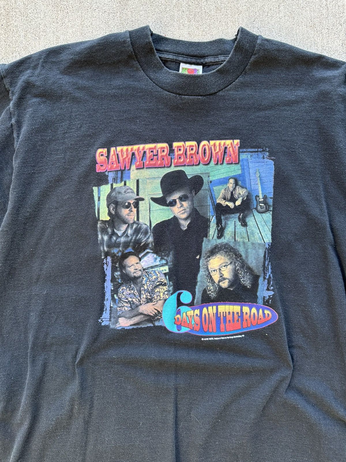 Band Tees × Fruit Of The Loom × Vintage Vintage Sawyer Brown Band Tee Shirt Xl 90s FOTL Promo Merch Size US XL / EU 56 / 4 - 3 Thumbnail