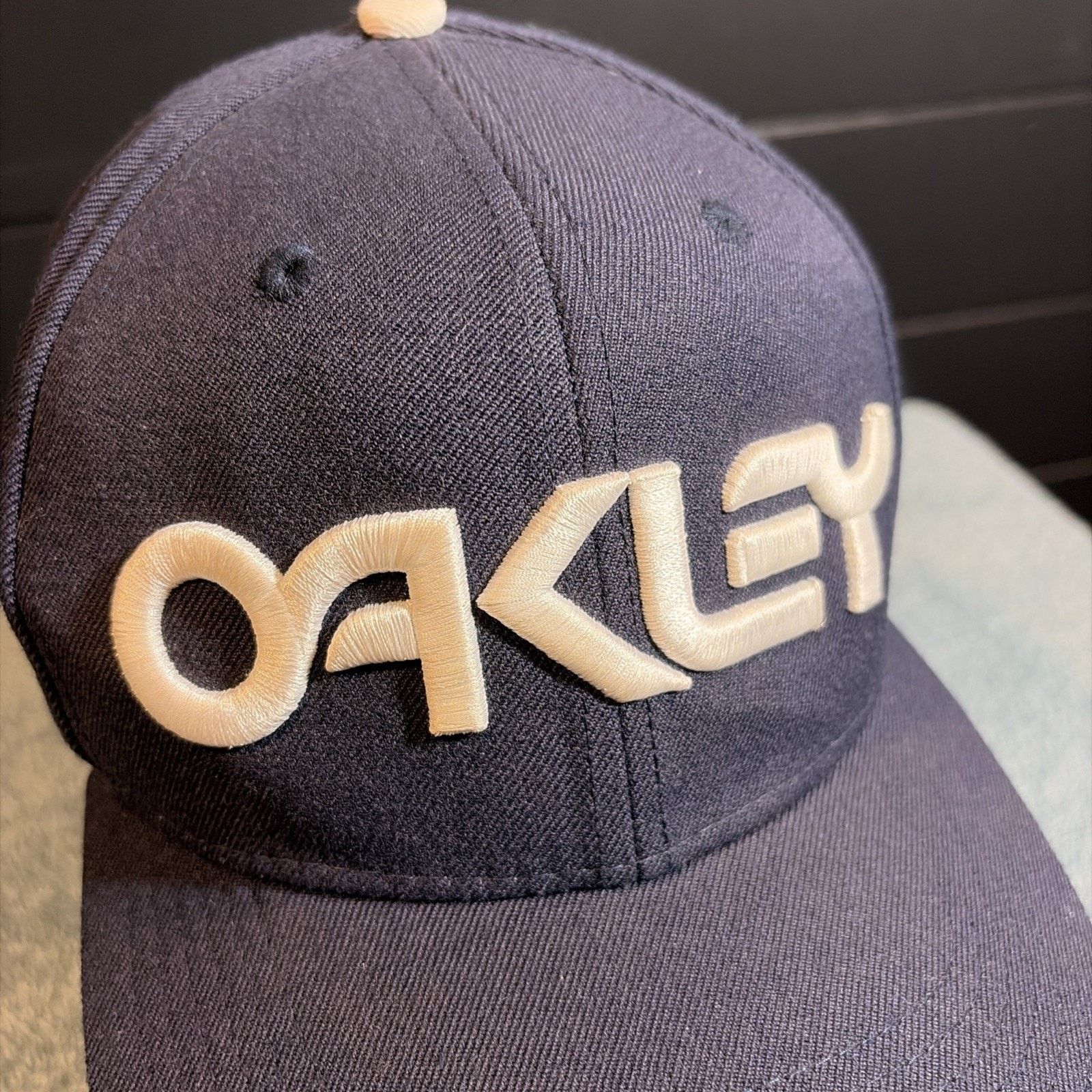 Oakley Oakley Blue Snapback Hat Baseball Cap Wool Blend Snowboard Size ONE SIZE - 2 Thumbnail