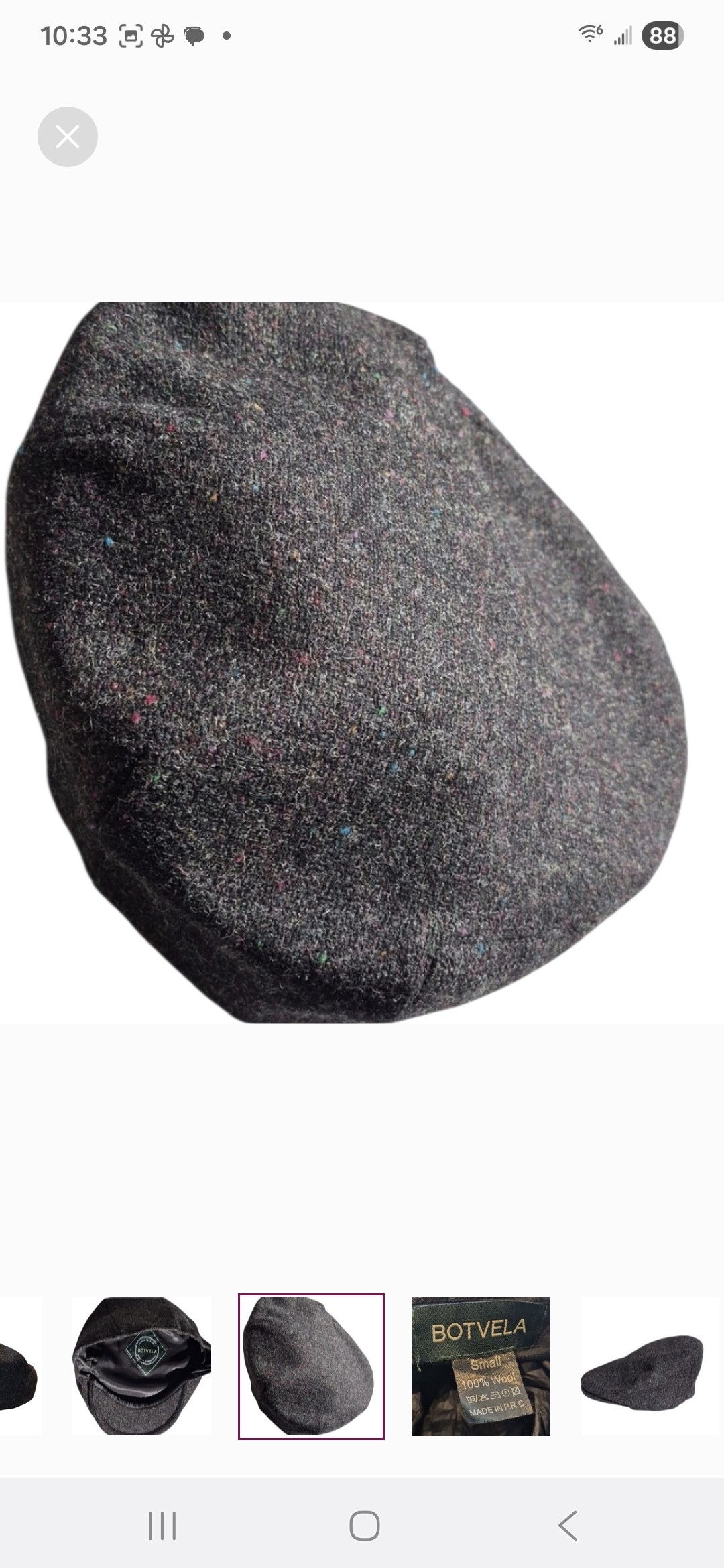 Other Botvela Tweed Flat Cap Size 30 - 5 Thumbnail