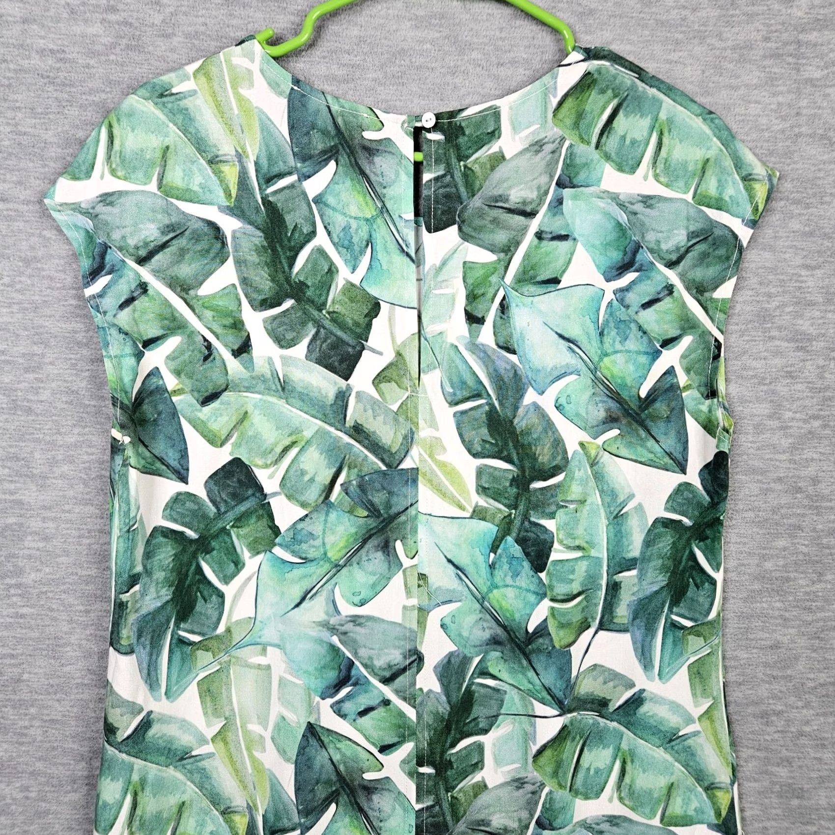 Marine Layer Marine Layer Women's Green Leaf Printed Cap Sleeve Mini Dress M Casual Short Sleeve Pockets Colorful 90s? (adjust as appropriate) Size M / US 6-8 / IT 42-44 - 8 Thumbnail