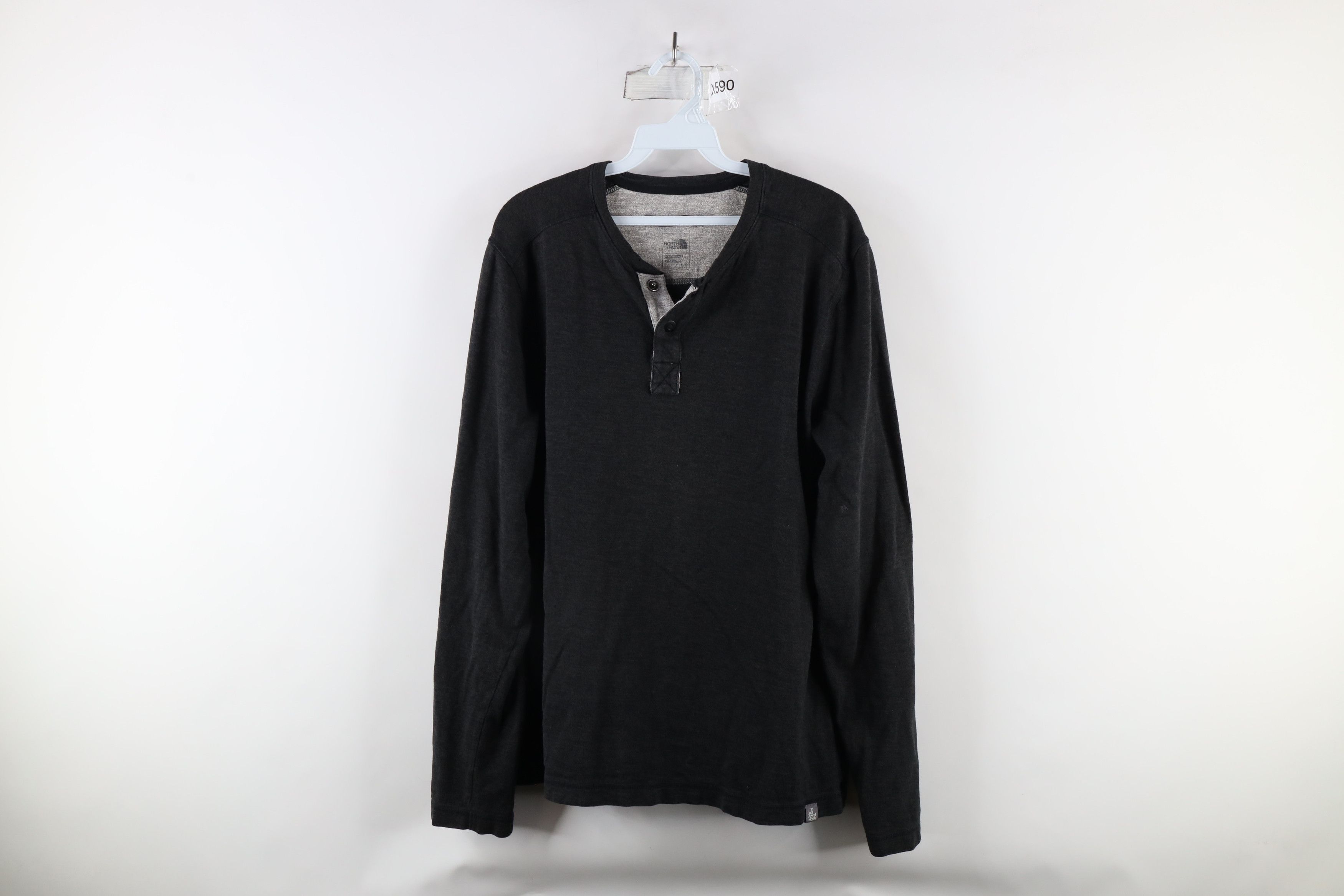 The North Face × Vintage The North Face Out Cotton Knit Long Sleeve Henley T-Shirt Size US L / EU 52-54 / 3 - 1 Thumbnail