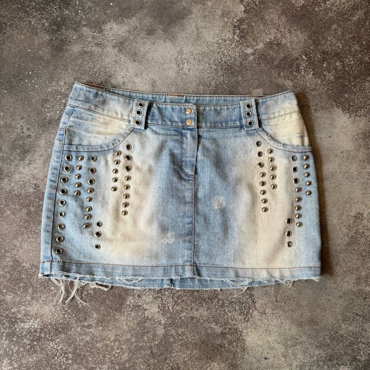 20471120 × Hysteric Glamour × Japanese Brand Opium Y2K Super Sexy Distressed Mini Skirt Size 32" / US 10 / IT 46 - 2 Thumbnail
