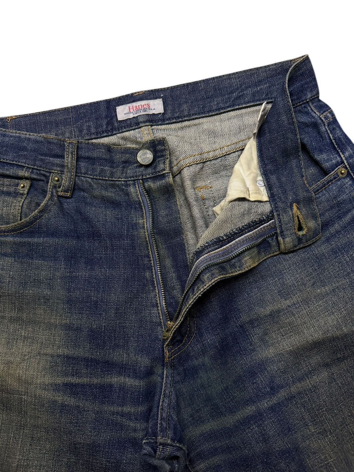 Hanes Vintage Hanes Jeans Made in USA 90s | Vintage Faded Mud Wash Size US 30 / EU 46 - 8 Thumbnail