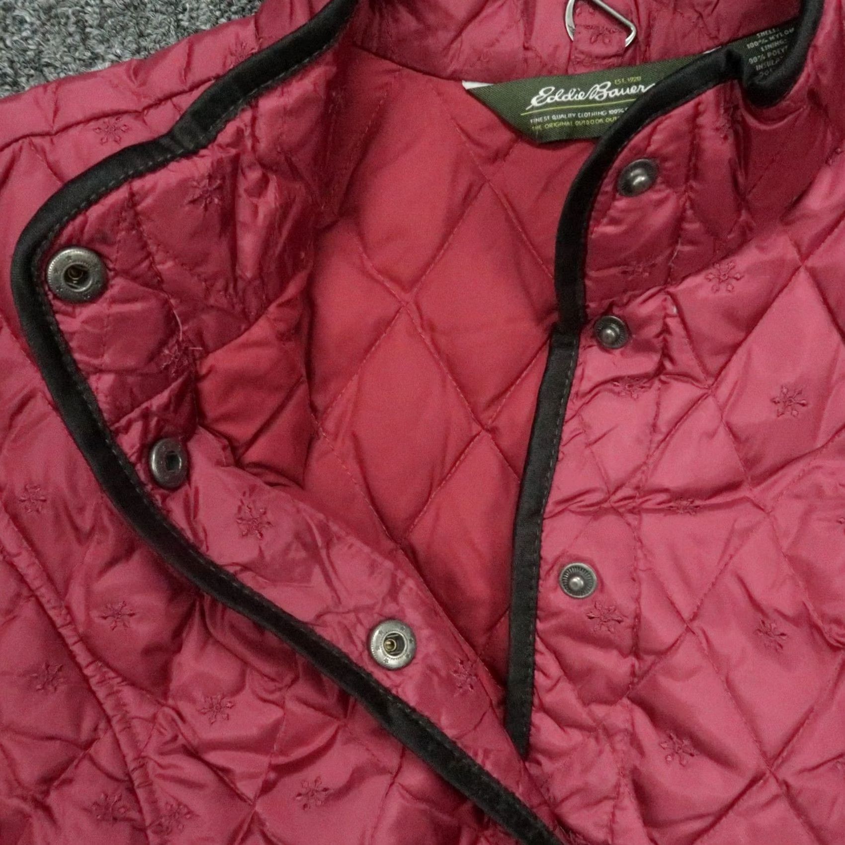 Eddie Bauer Eddie Bauer Jacket Womens Large Tall Pink Goose Down 650 Fill Power Snap Button Jacket Size L / US 10 / IT 46 - 3 Thumbnail