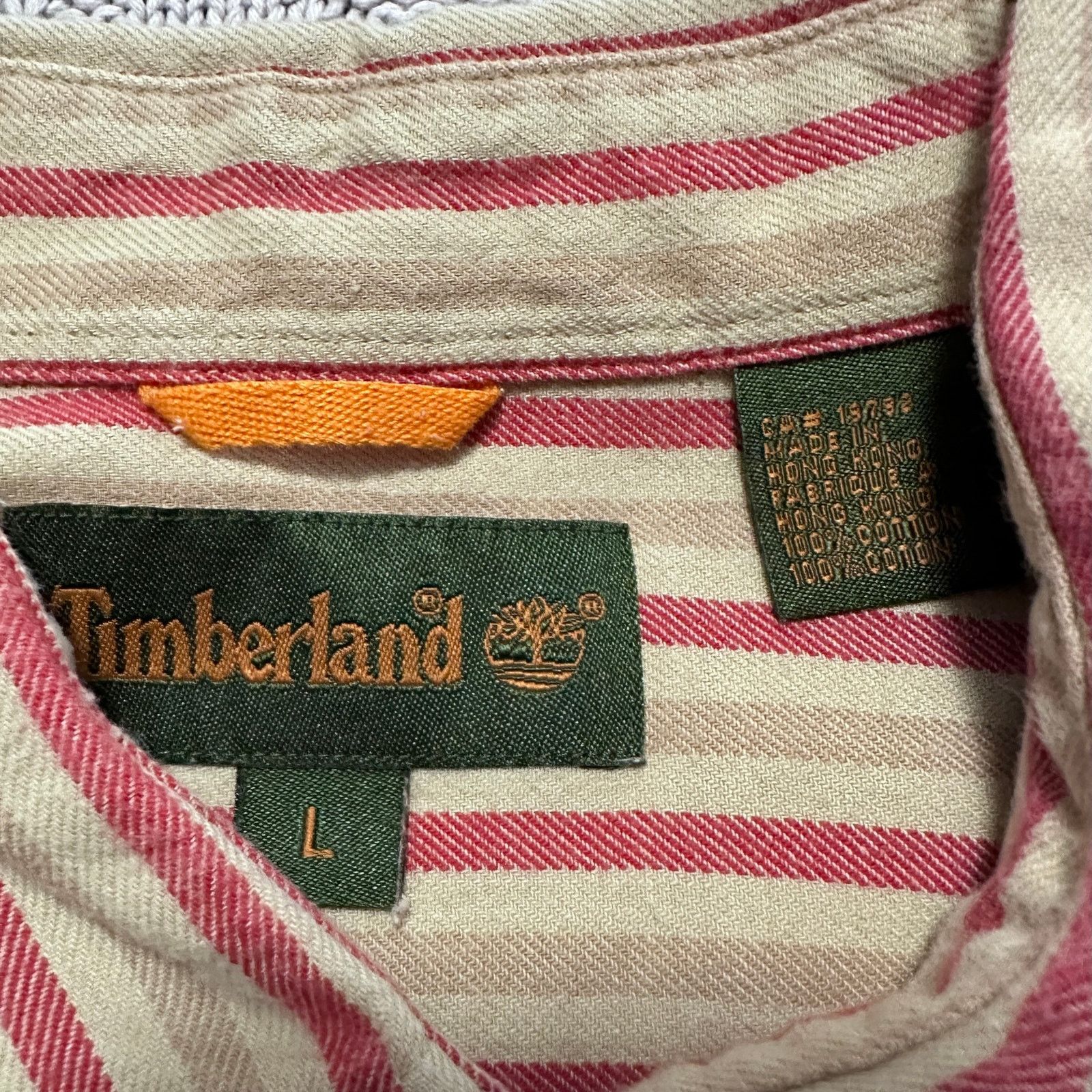 Timberland Timberland orange and beige striped flannel button down L Size US L / EU 52-54 / 3 - 6 Thumbnail