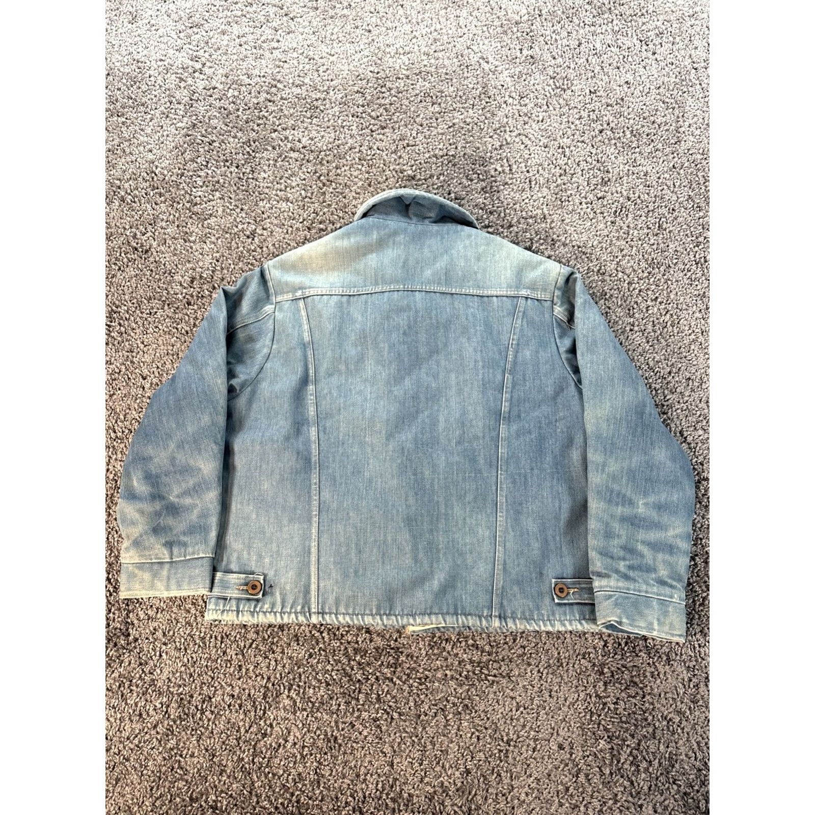 Denime VINTAGE Citations Denim Jacket Mens L Trucker Sherpa Light Wash Western 70s Blue Cotton Outer Shell Denim Biker Theme Men Size US L / EU 52-54 / 3 - 6 Thumbnail