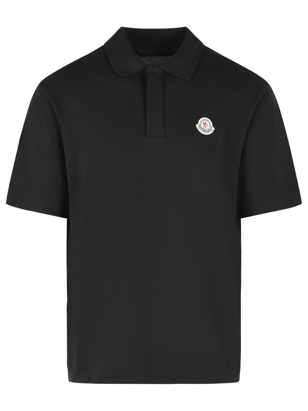 Moncler MONCLER Black Cotton Polo Shirt Size US M / EU 48-50 / 2 - 1 Thumbnail