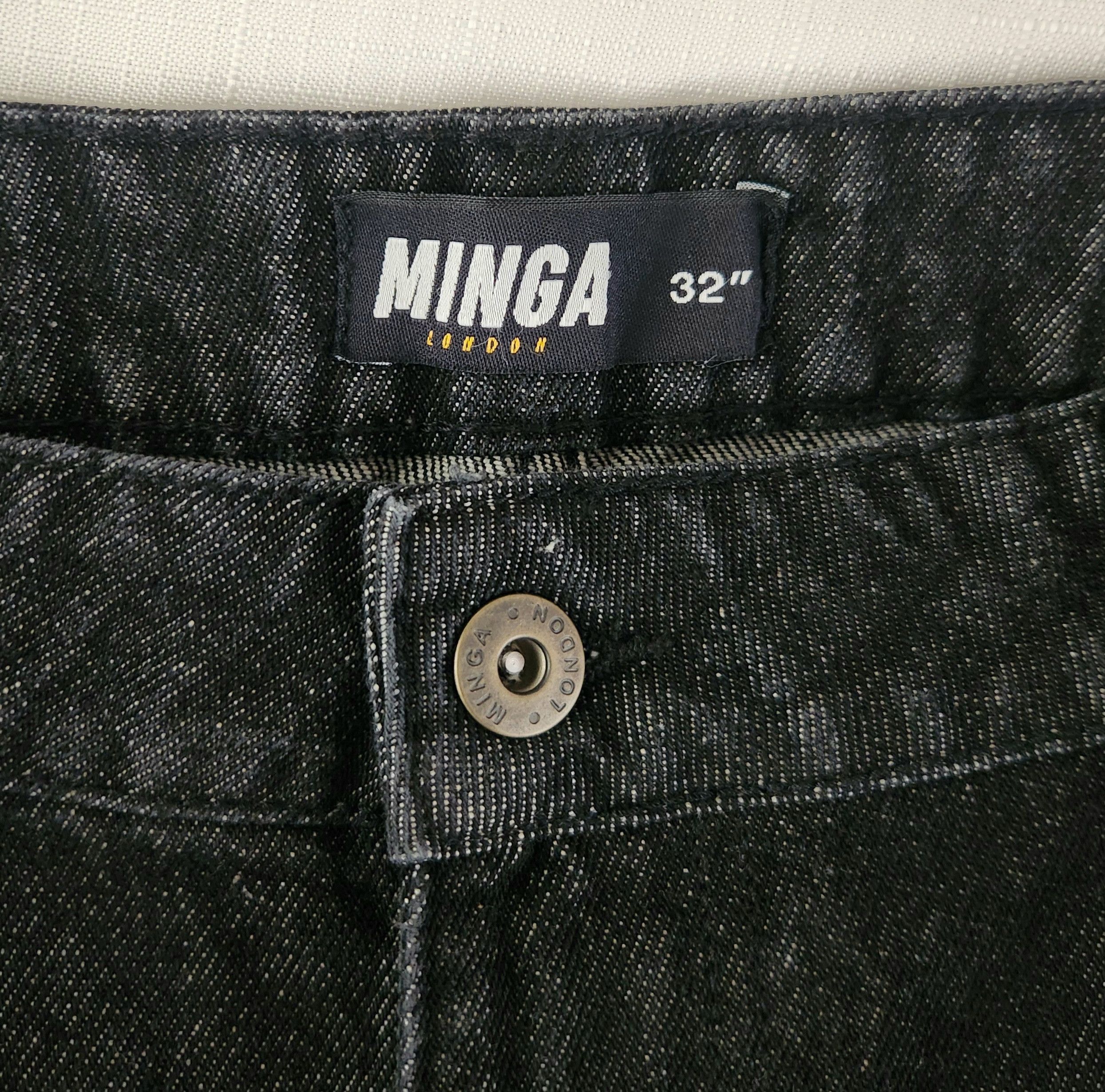 Minga London Minga London Bones Black Washed Skeleton Print Baggy 32 Size 32" / US 10 / IT 46 - 10 Thumbnail