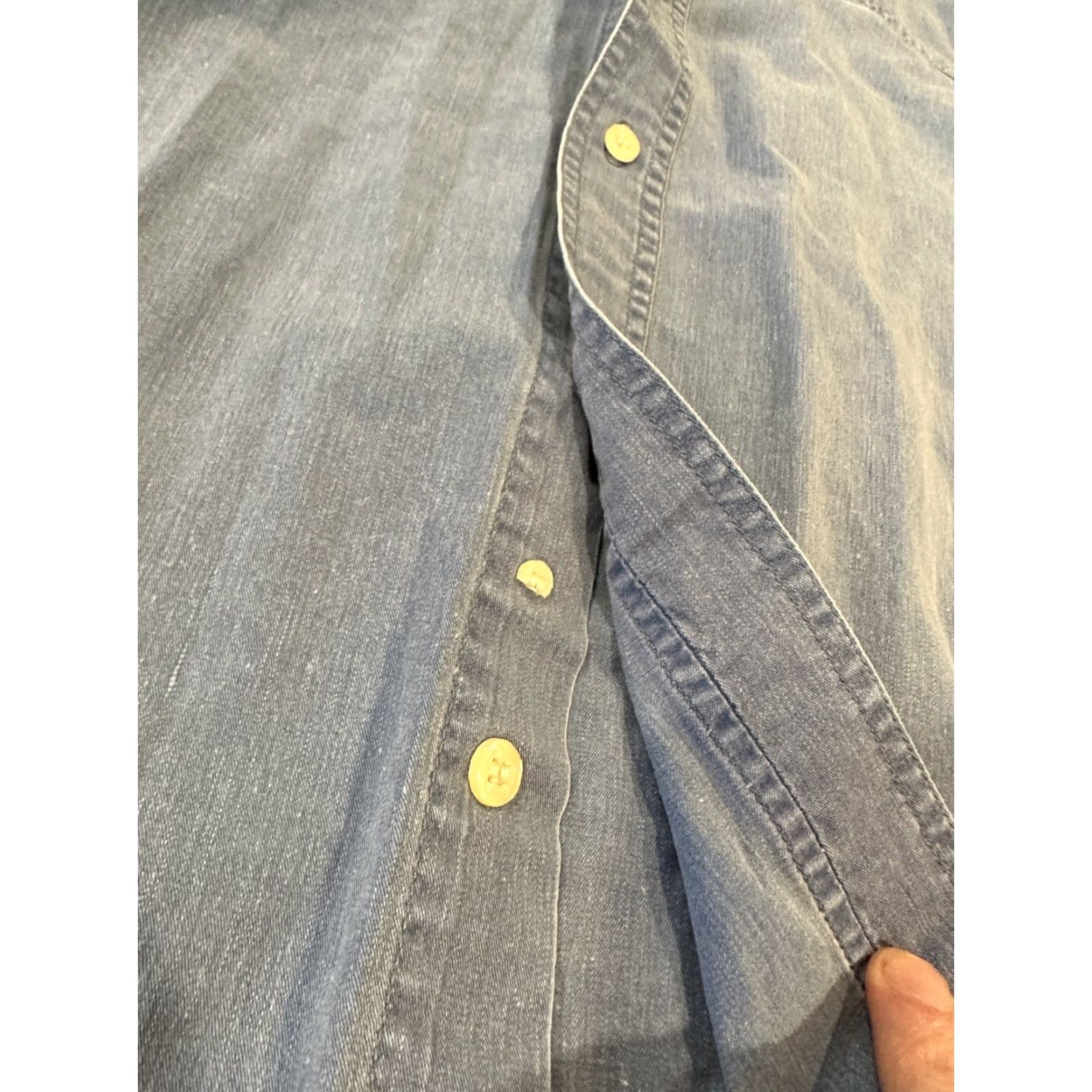 Rails VINTAGE Trails End Button-Down Shirt Chambray Long Sleeve Large Men Size US L / EU 52-54 / 3 - 4 Thumbnail