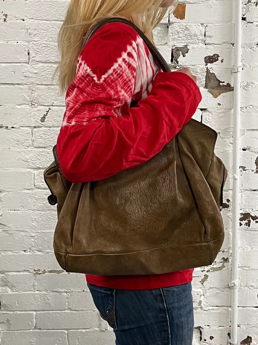 Dolce & Gabbana 2000s Dolce & Gabbana Brown Leather Handle Bag Size ONE SIZE - 3 Thumbnail