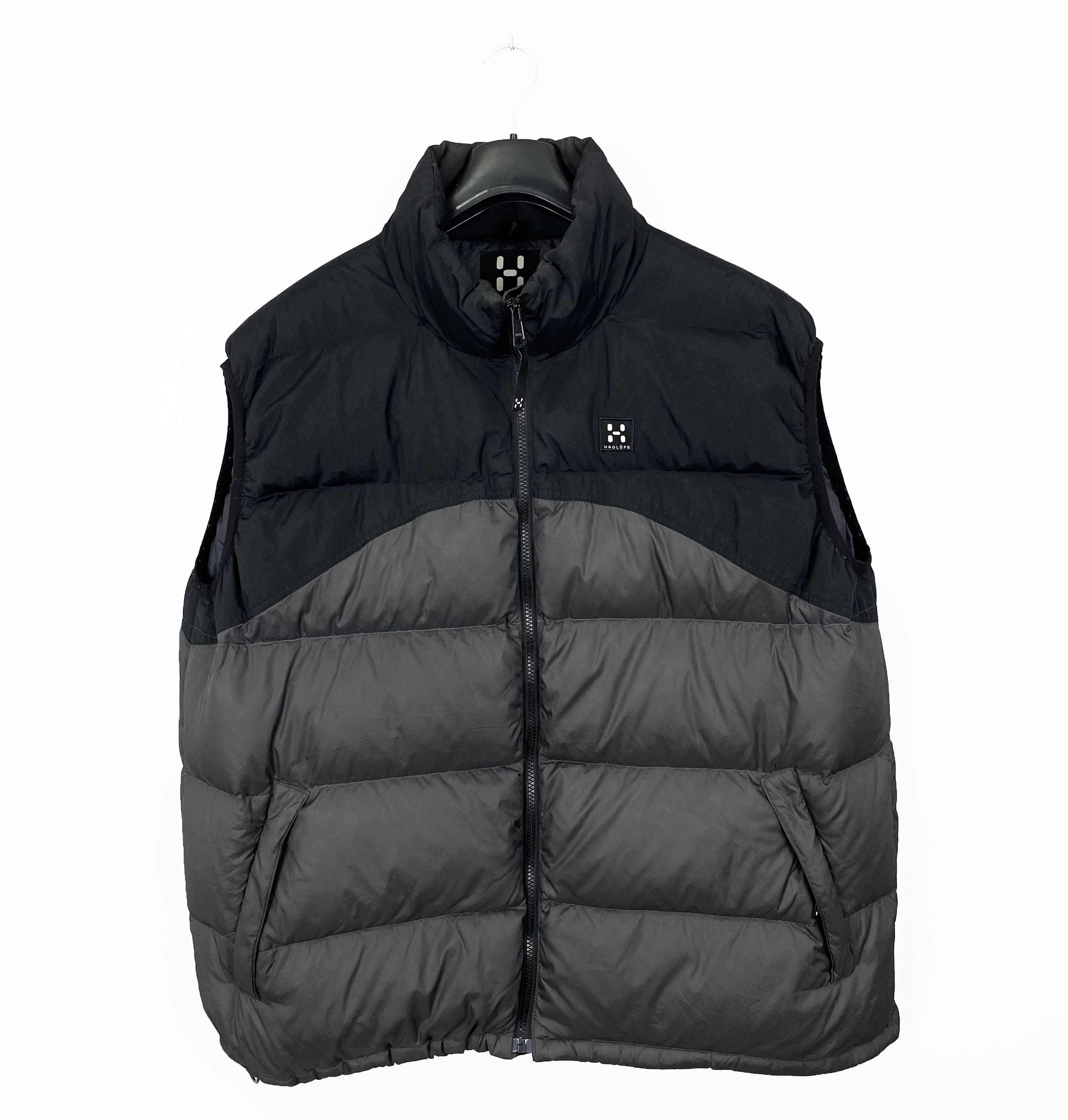 image of Haglofs Puffer Down Vest Gilet Outdoor in Black Gray, Men's (Size 2XL)