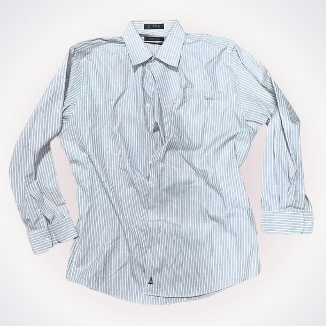 Nordstrom Nordstrom Classic Fit Striped Button Front Shirt | Sz 16 ½ Size US M / EU 48-50 / 2 - 1 Thumbnail