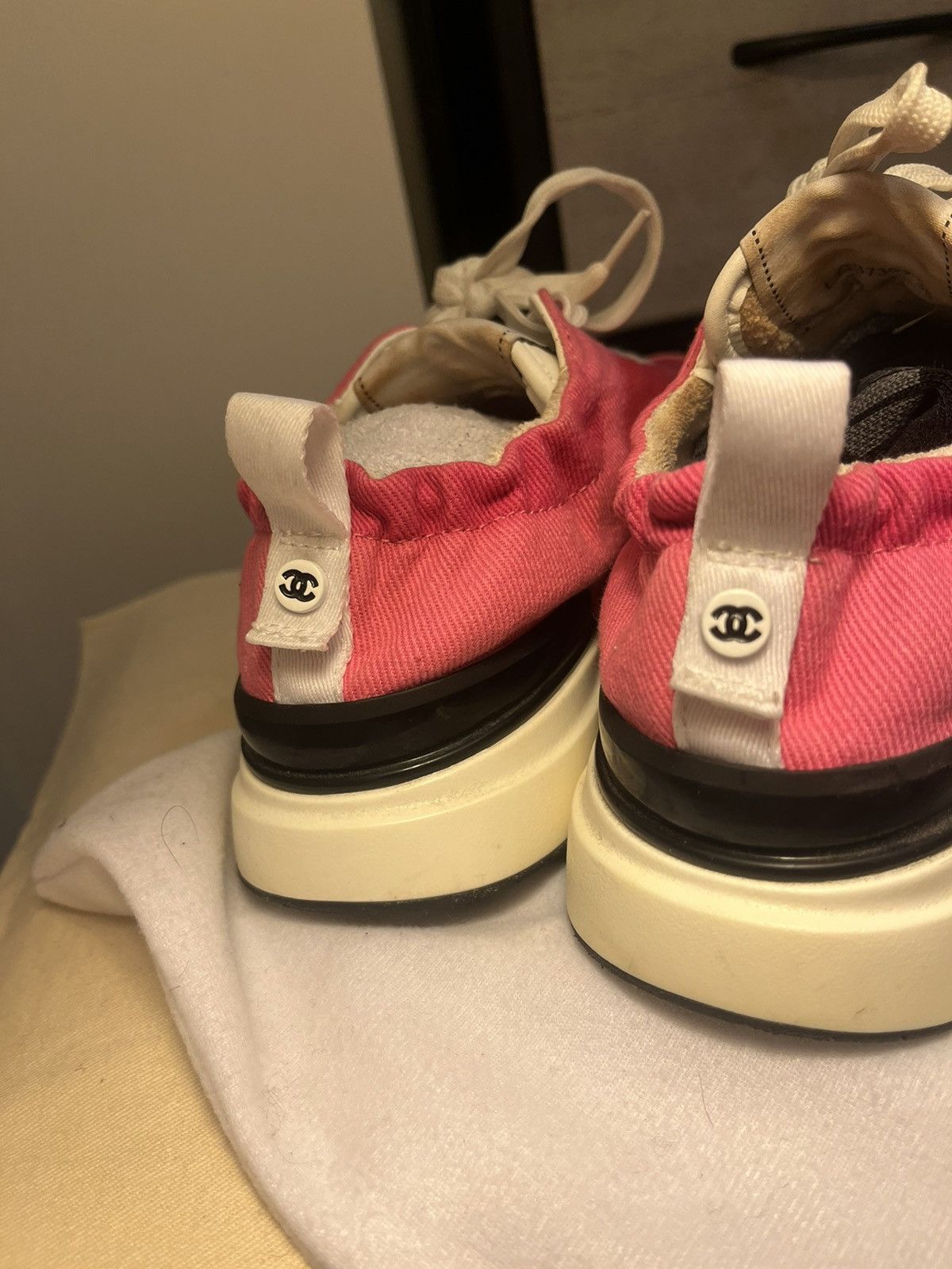 Chanel Chanel Trainer Sneaker Pink Size US 7.5 / IT 37.5 - 4 Thumbnail