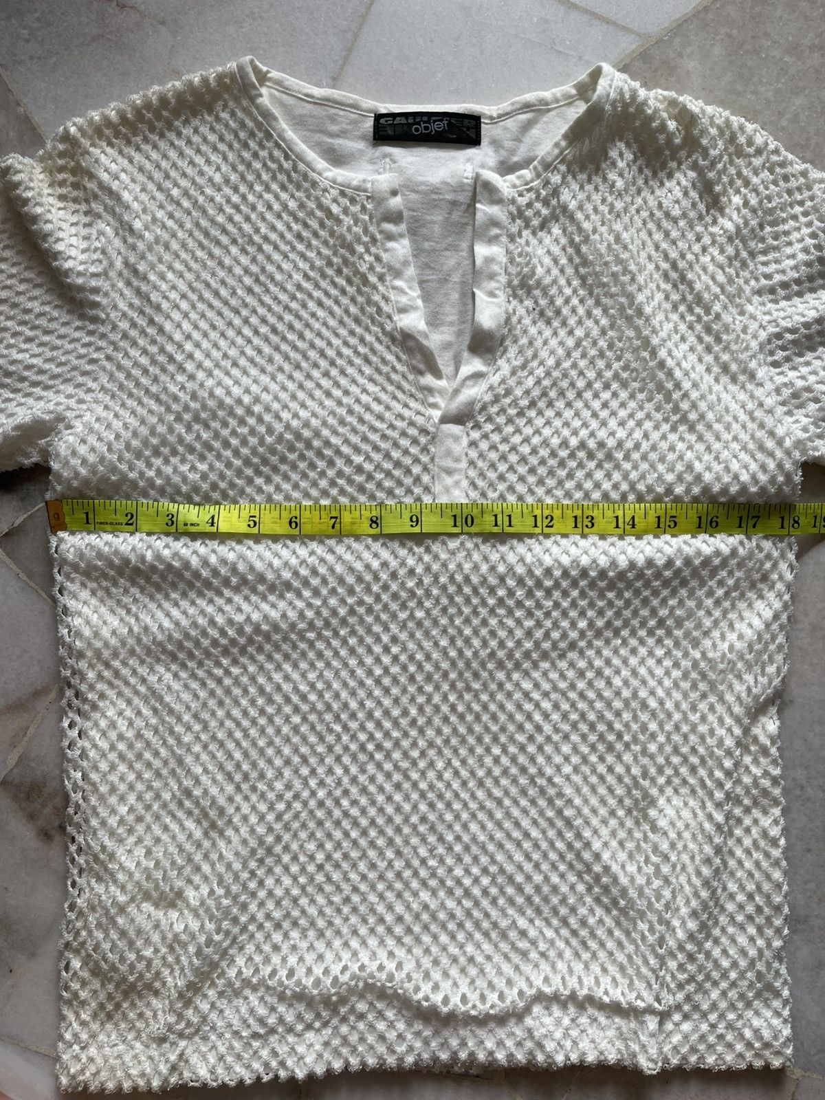 Jean Paul Gaultier 90s Jean Paul Gaultier Mesh Layered V Shirt #99 Size US M / EU 48-50 / 2 - 12 Thumbnail