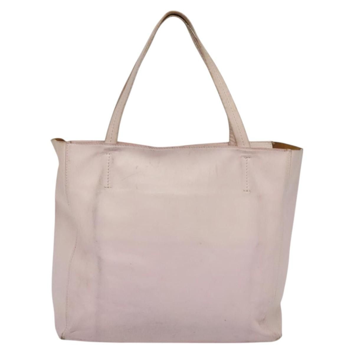 Celine CELINE Horizontalkava Tote Bag Leather Pink Gold Size ONE SIZE - 3 Thumbnail
