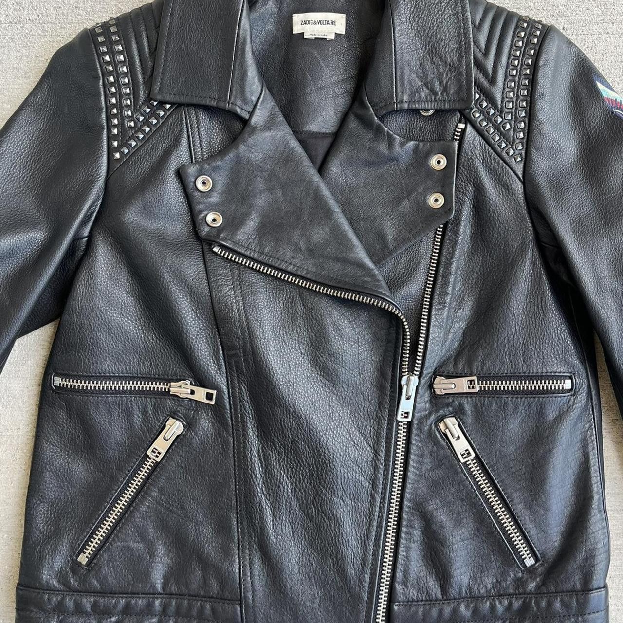 Zadig & Voltaire Zadig Voltaire Kawai Cuir Paint 100% Cow Leather Biker Size M / US 6-8 / IT 42-44 - 5 Thumbnail
