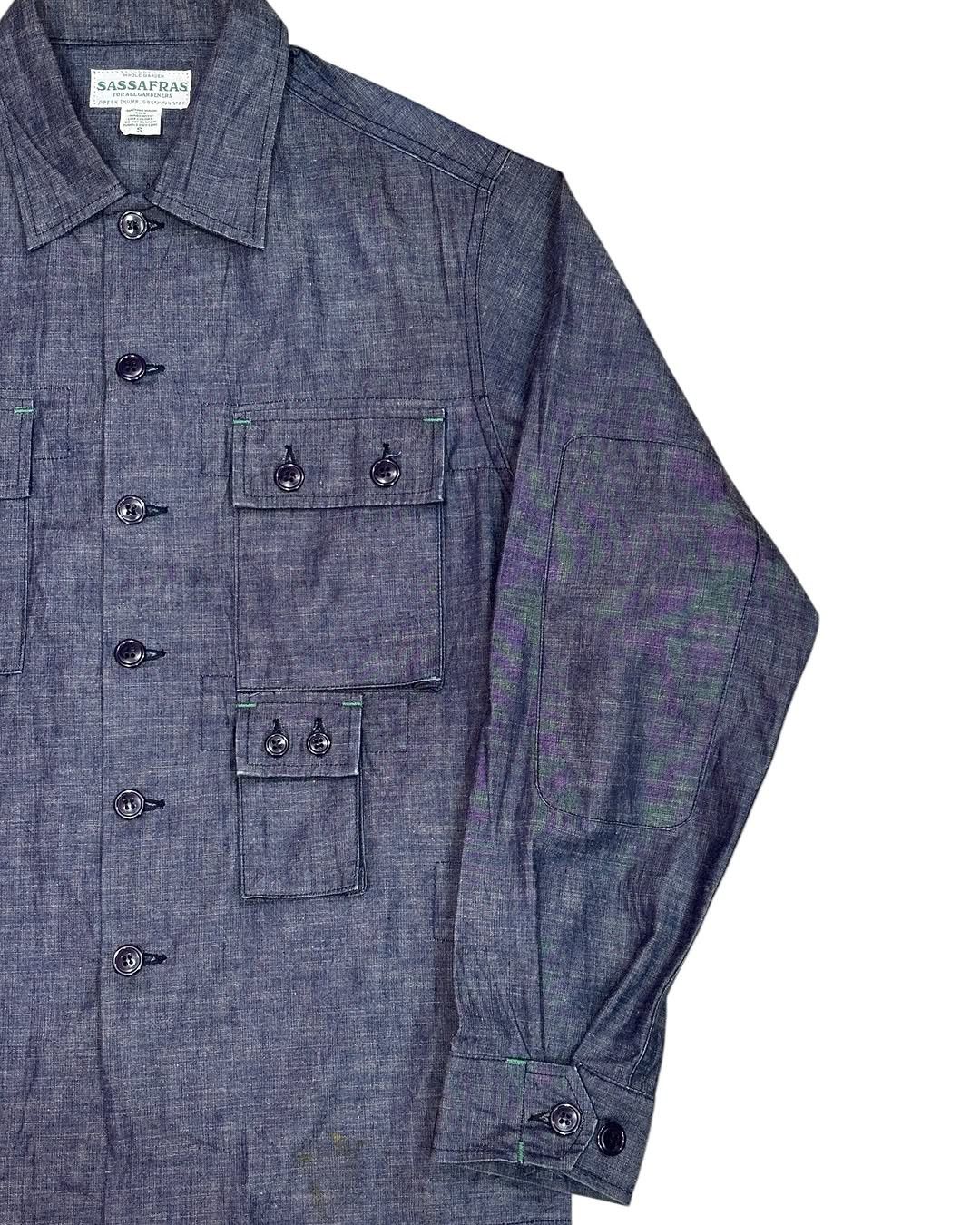 Japanese Brand Sassafras Denim Utility Multipocket Jacket Size US M / EU 48-50 / 2 - 5 Thumbnail