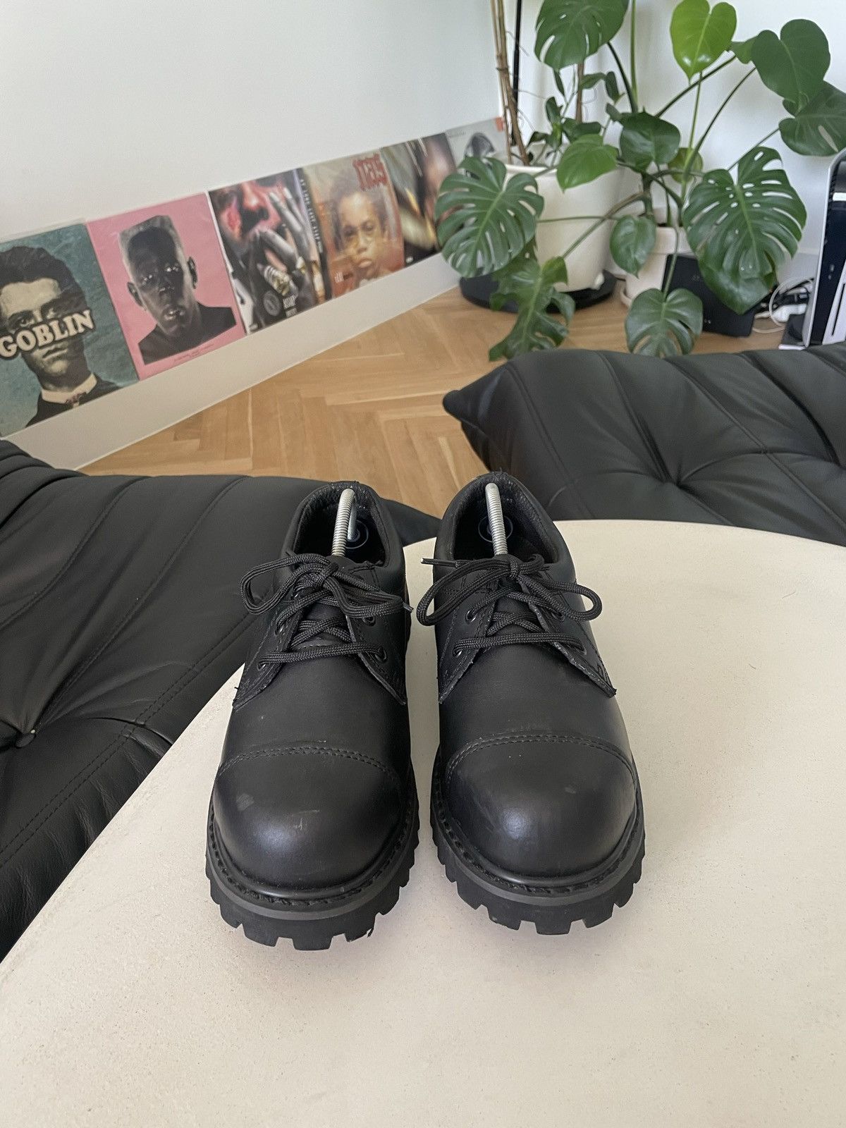 Leather Rare Vintage Avant Garde Platform Derby Leather Boots Grail Size US 7 / EU 40 - 4 Thumbnail