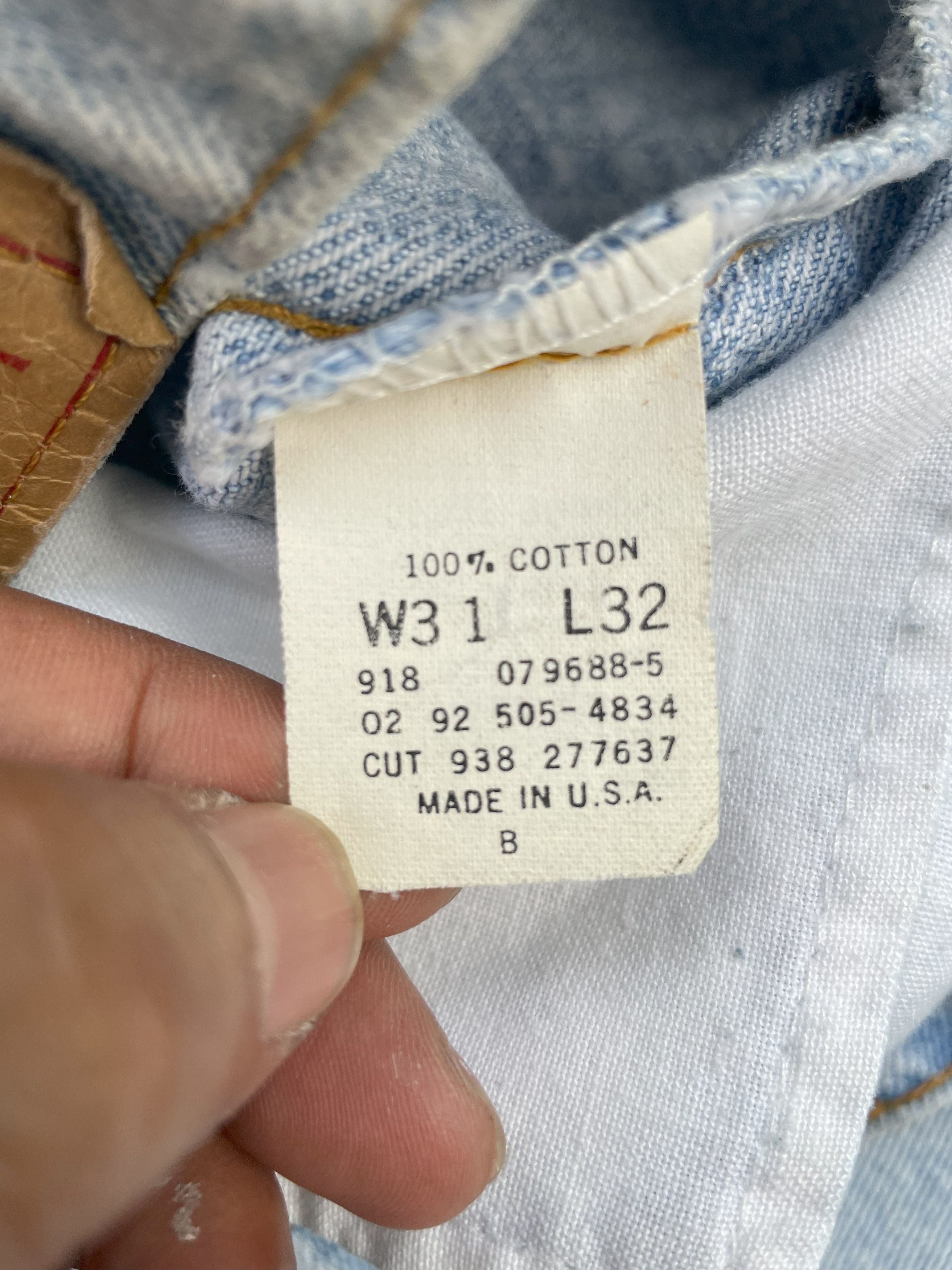 Levi's Vintage 1992 Levis 505 e Stone Wash Denim Size US 30 / EU 46 - 15 Thumbnail