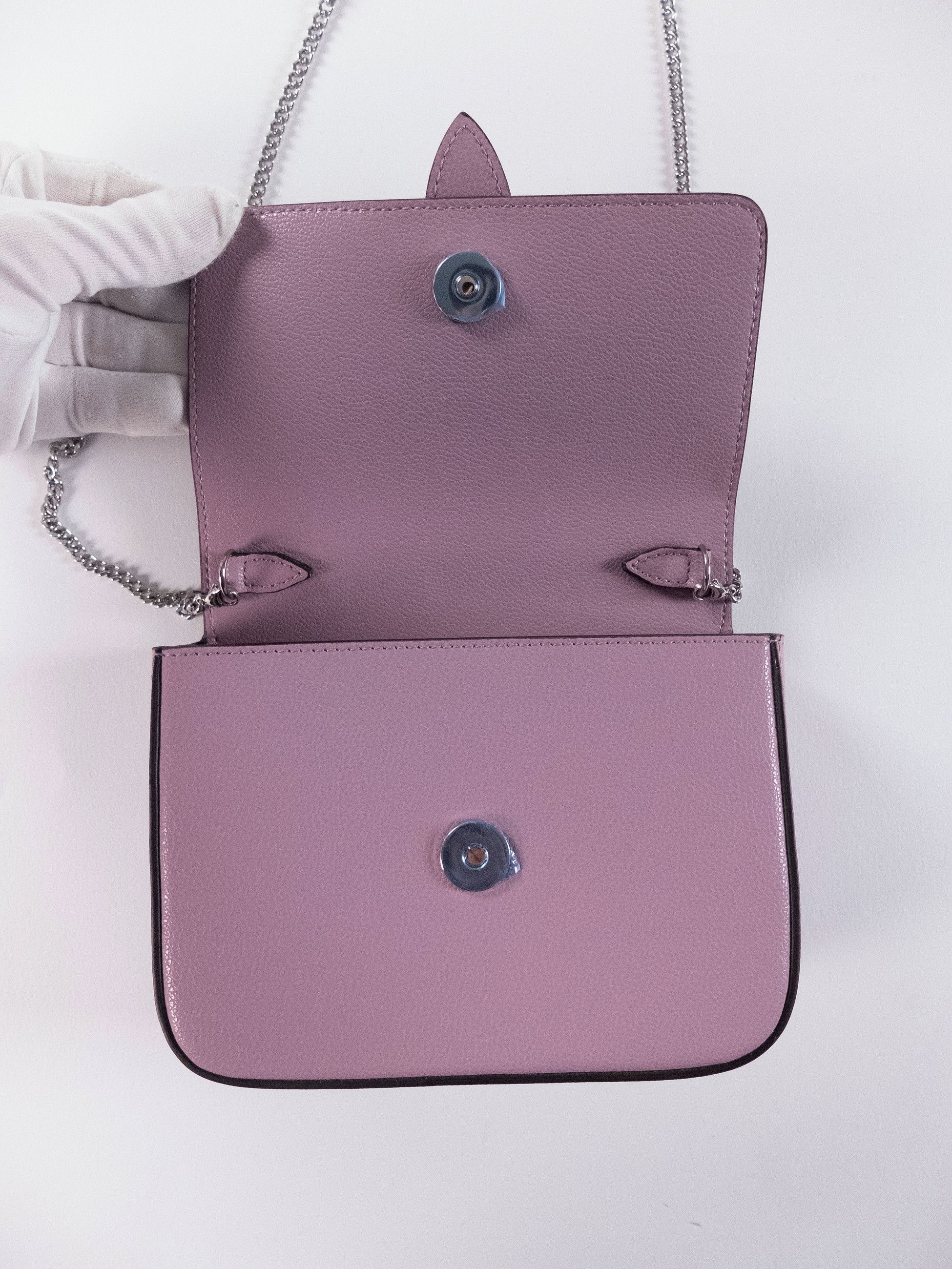Jimmy Choo JIMMY CHOO Cheri pink purple small crossbody chain strap bag Size ONE SIZE - 9 Thumbnail
