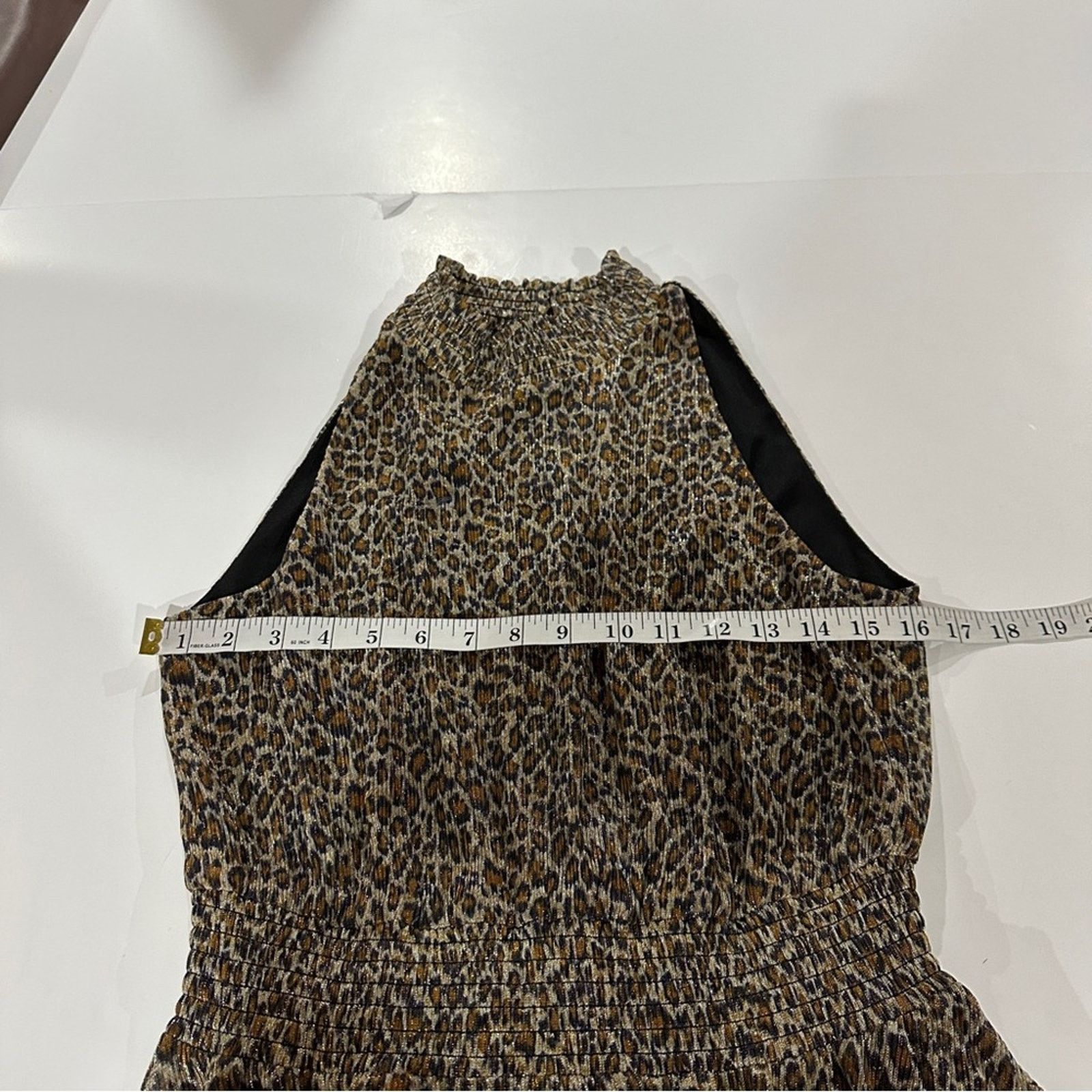 Sam Edelman Sam Edelman Leopard Print Sleeveless Handkerchief Midi Dress Size L / US 10 / IT 46 - 10 Thumbnail