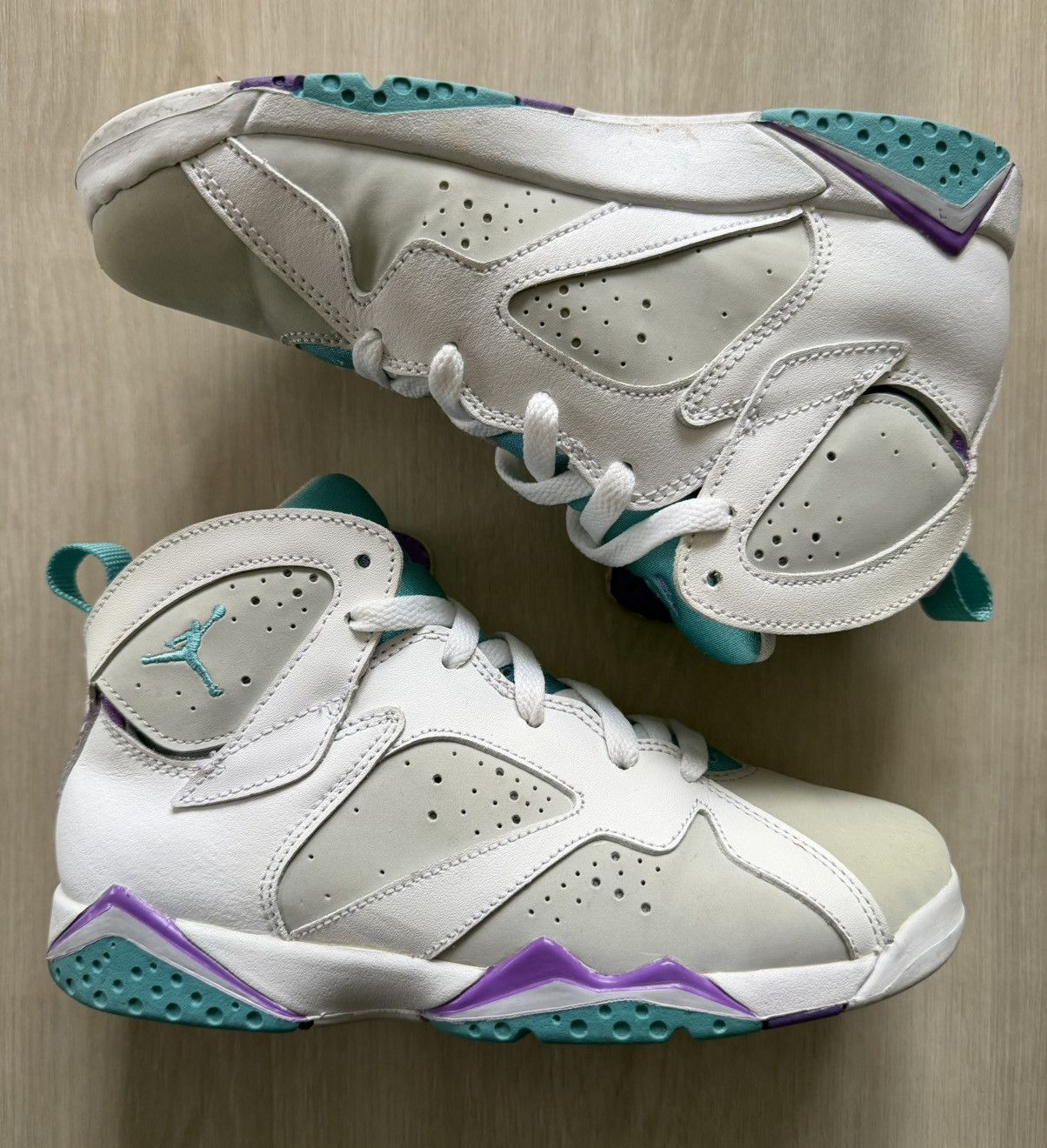 Jordan Brand Rare 2011 Air Jordan AJ7 Retro PS 'Mineral Blue' 442961-001 Size US 4.5 / IT 34.5 - 2 Thumbnail