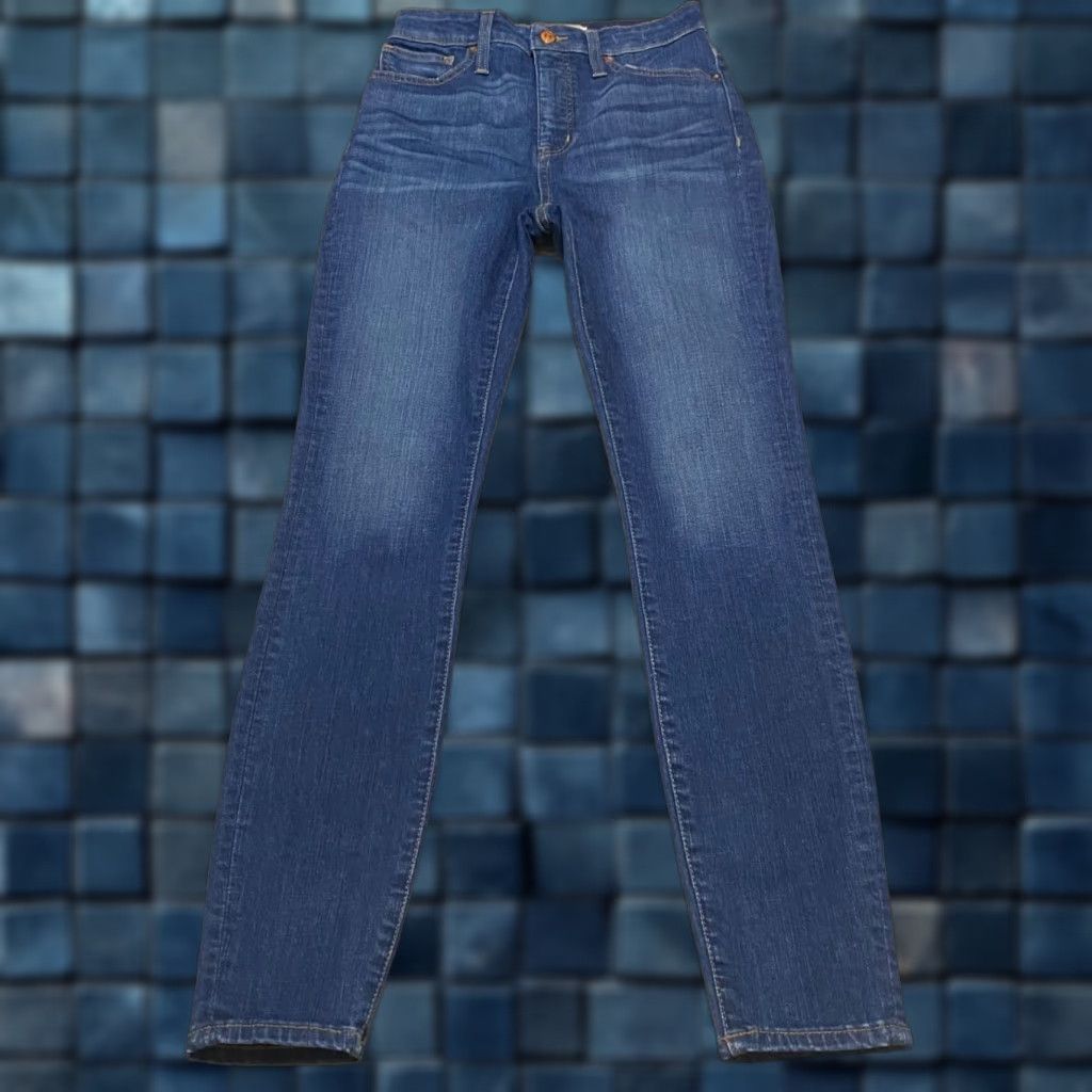 Madewell Madewell Jeans Womens 26 Blue Denim High Rise Skinny Leg Dark Wash 5-Pocket Regular Size 26" / US 2 / IT 38 - 1 Thumbnail