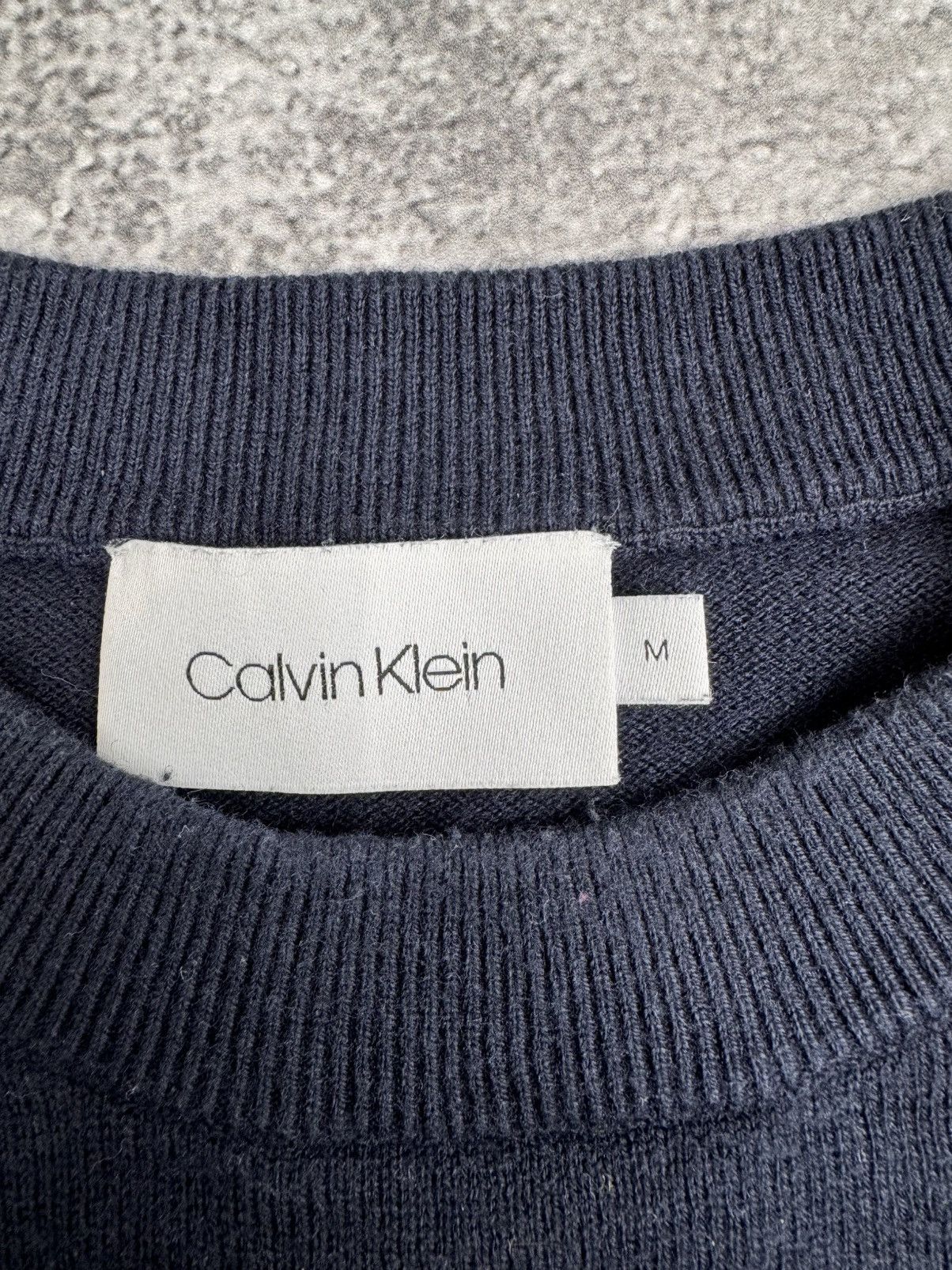 Calvin Klein Calvin Klein Men Classic Crewneck Cotton Sweater Navy Size M Size US M / EU 48-50 / 2 - 4 Thumbnail