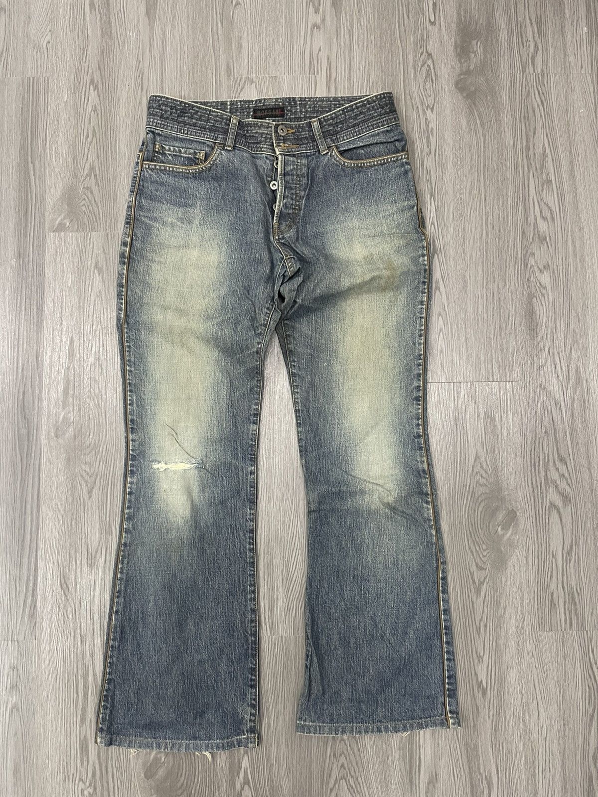 Japanese Brand × Morgan Homme Morgan Homme Flare Denim Size US 33 - 2 Thumbnail