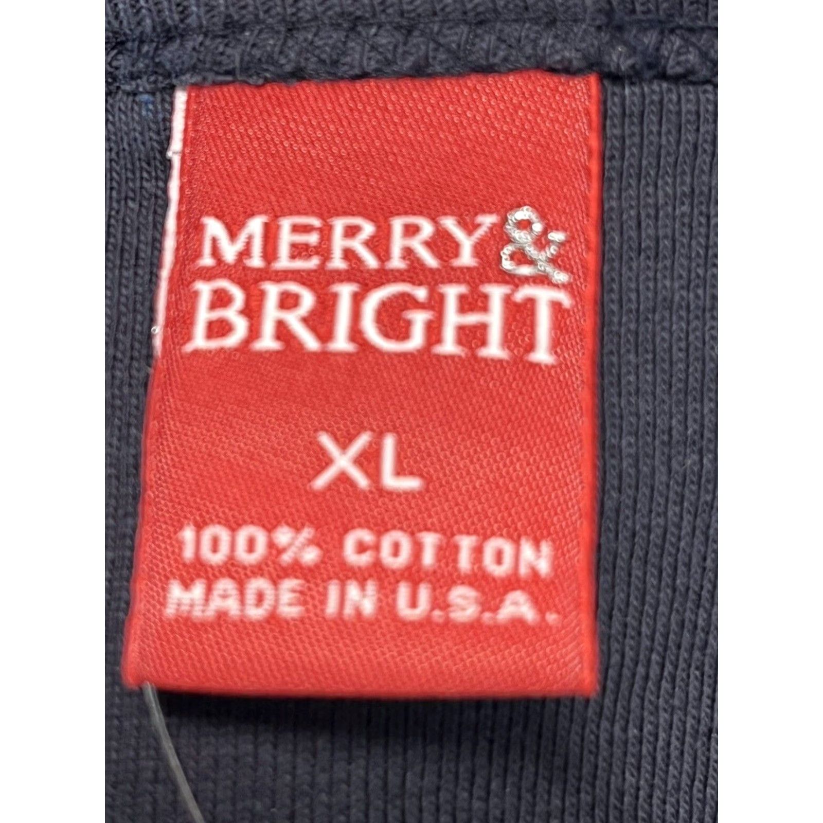 Vintage VINTAGE Merry & Bright Christmas Long Sleeve Shirt Women's XL Blue Size XL / US 12-14 / IT 48-50 - 6 Thumbnail