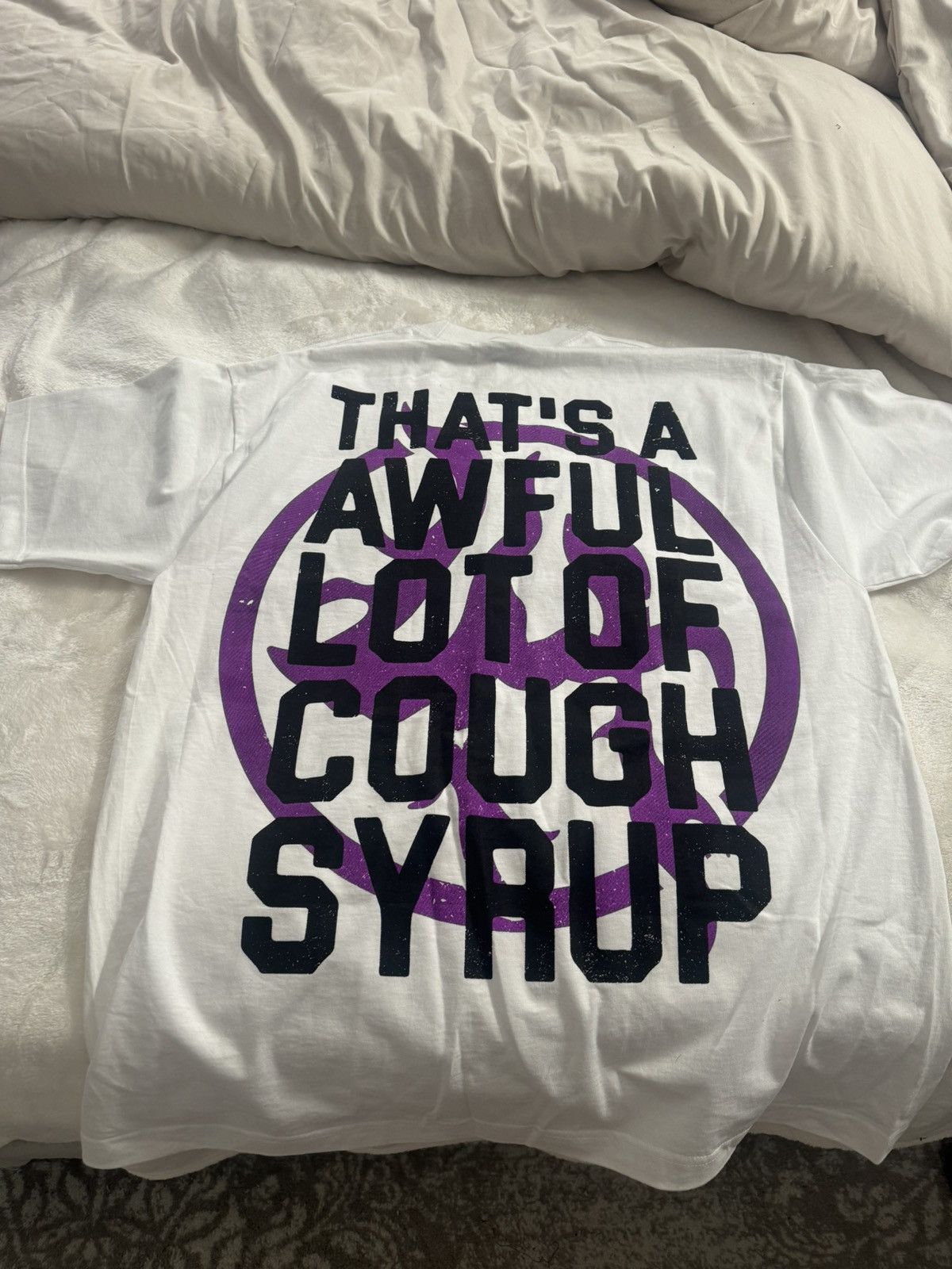 Awful Lot of Cough Syrup Lost hills x cough syrup white spell out tee sz xl Size US XL / EU 56 / 4 - 5 Thumbnail