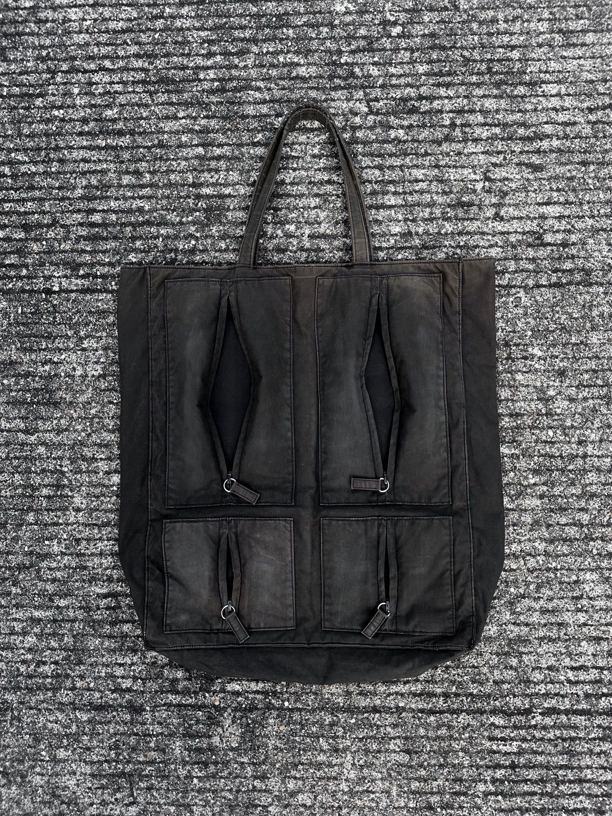 Helmut Lang Helmut Lang vintage cotton multi zip sun faded tote bag Size ONE SIZE - 1 Thumbnail