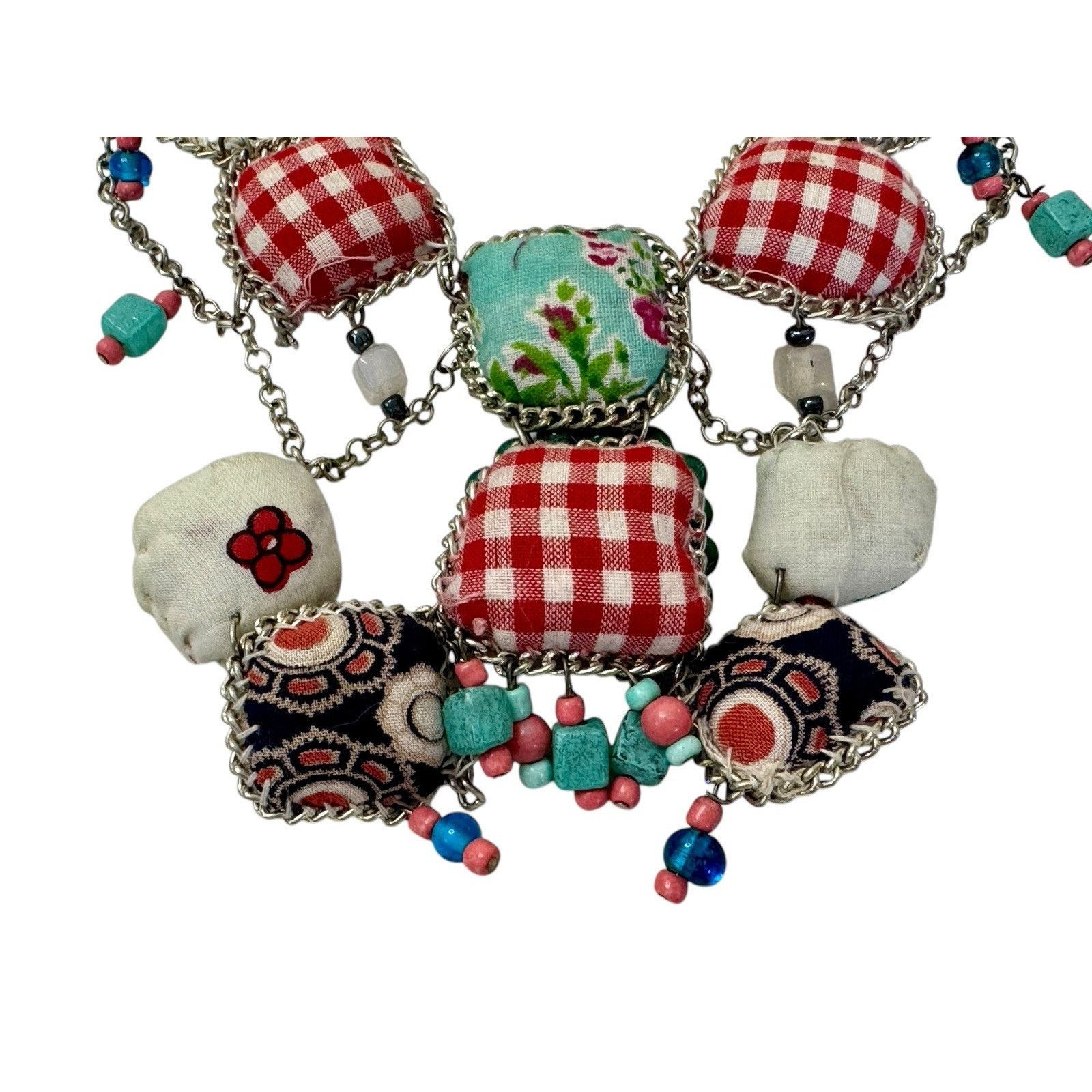 Other VINTAGE Handmade Italian Beaded Pillow Embellished Necklace Size ONE SIZE - 7 Thumbnail