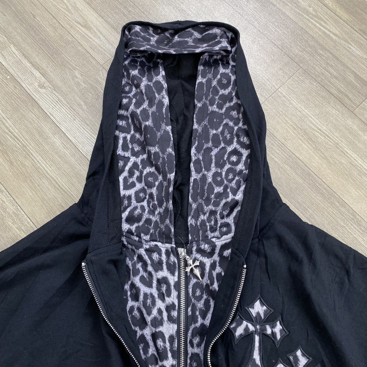 If Six Was Nine 2000s Chrome Hearts Style Cross Lgb Double Layers Zip Hoodie Size US M / EU 48-50 / 2 - 6 Thumbnail