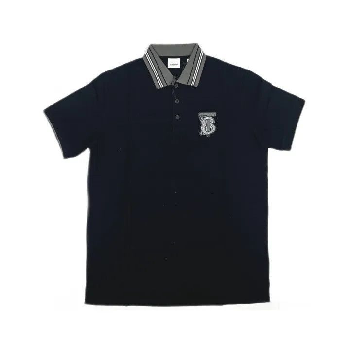 Burberry Burberry Burberry Black Logo Short Sleeve Polo Shirt-2507 Size US M / EU 48-50 / 2 - 2 Thumbnail