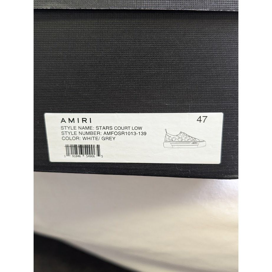 Amiri o1rshd1 Stars Court Low-Top Sneakers in White/Grey Size US 14 / EU 47 - 16 Thumbnail