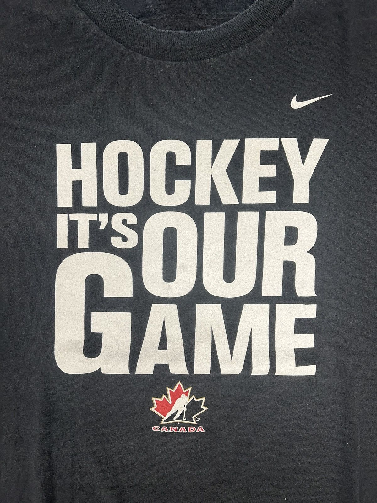 Nike Crazy Vintage Y2K Essential Black Hockey Canada Nike T-Shirt Size US XL / EU 56 / 4 - 3 Thumbnail