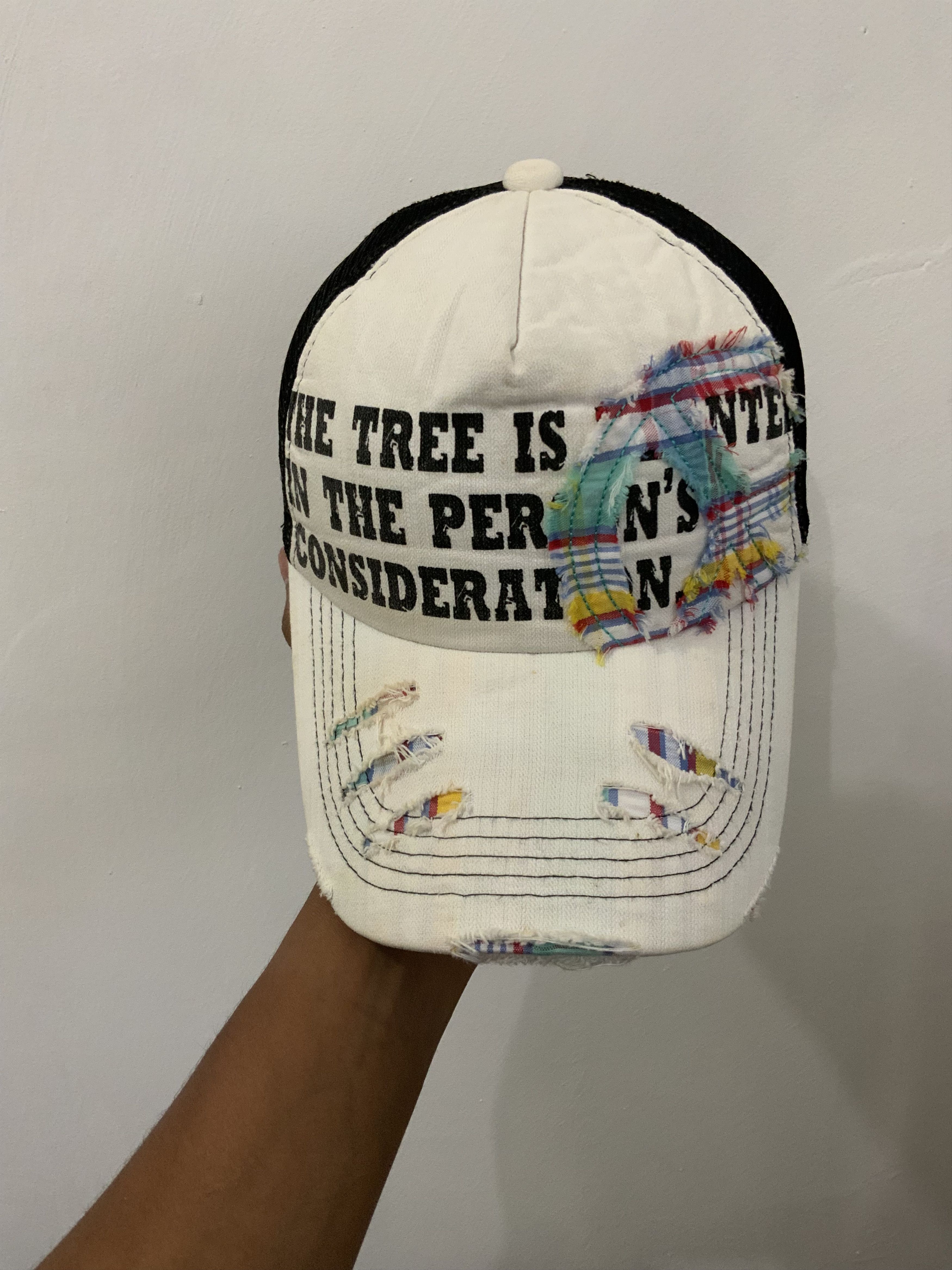 If Six Was Nine Peace Distressed Trucker Hat Cap Size ONE SIZE - 5 Thumbnail