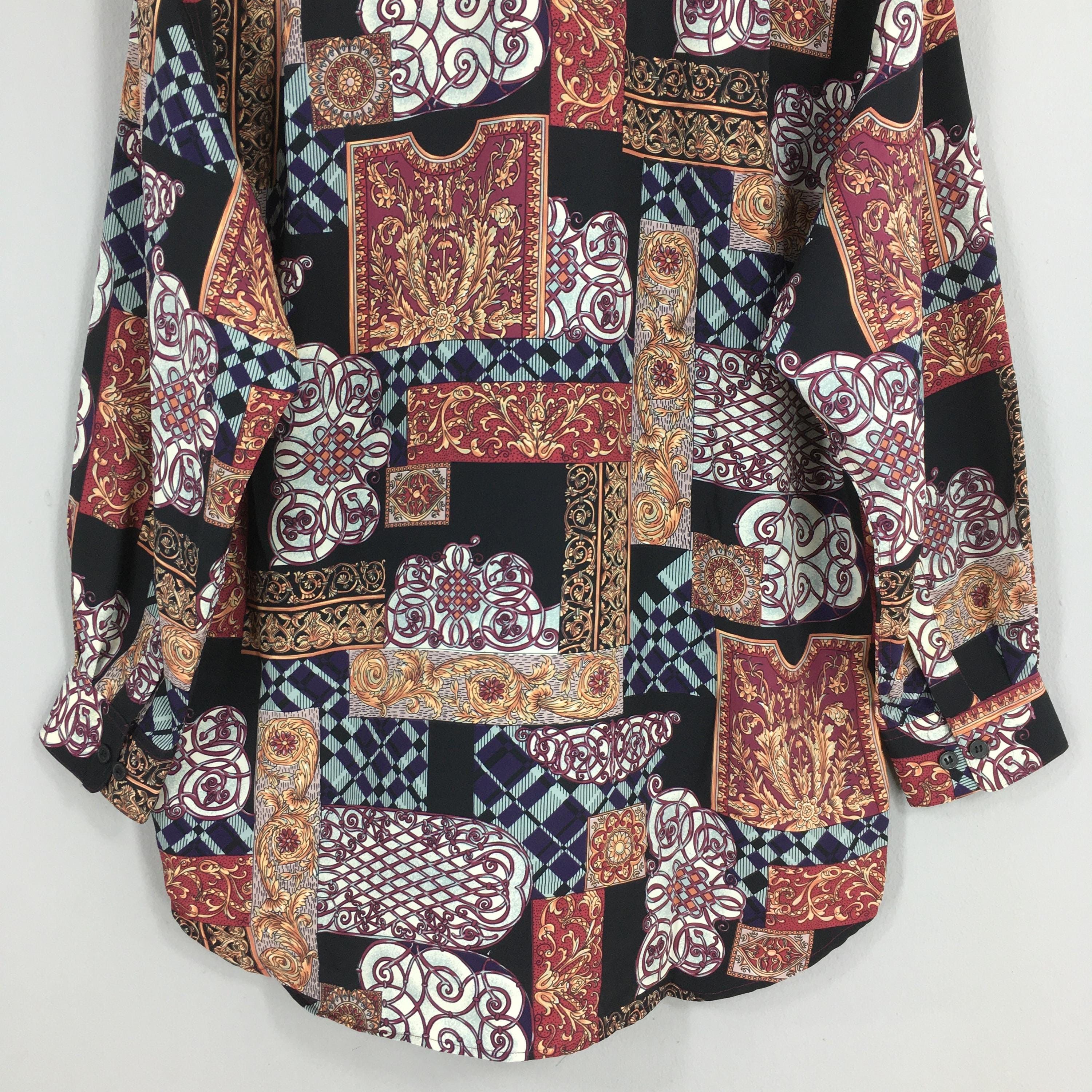 Vintage Vintage 1980s Psychedelic Pattern Art Shirt Medium Size US M / EU 48-50 / 2 - 9 Thumbnail