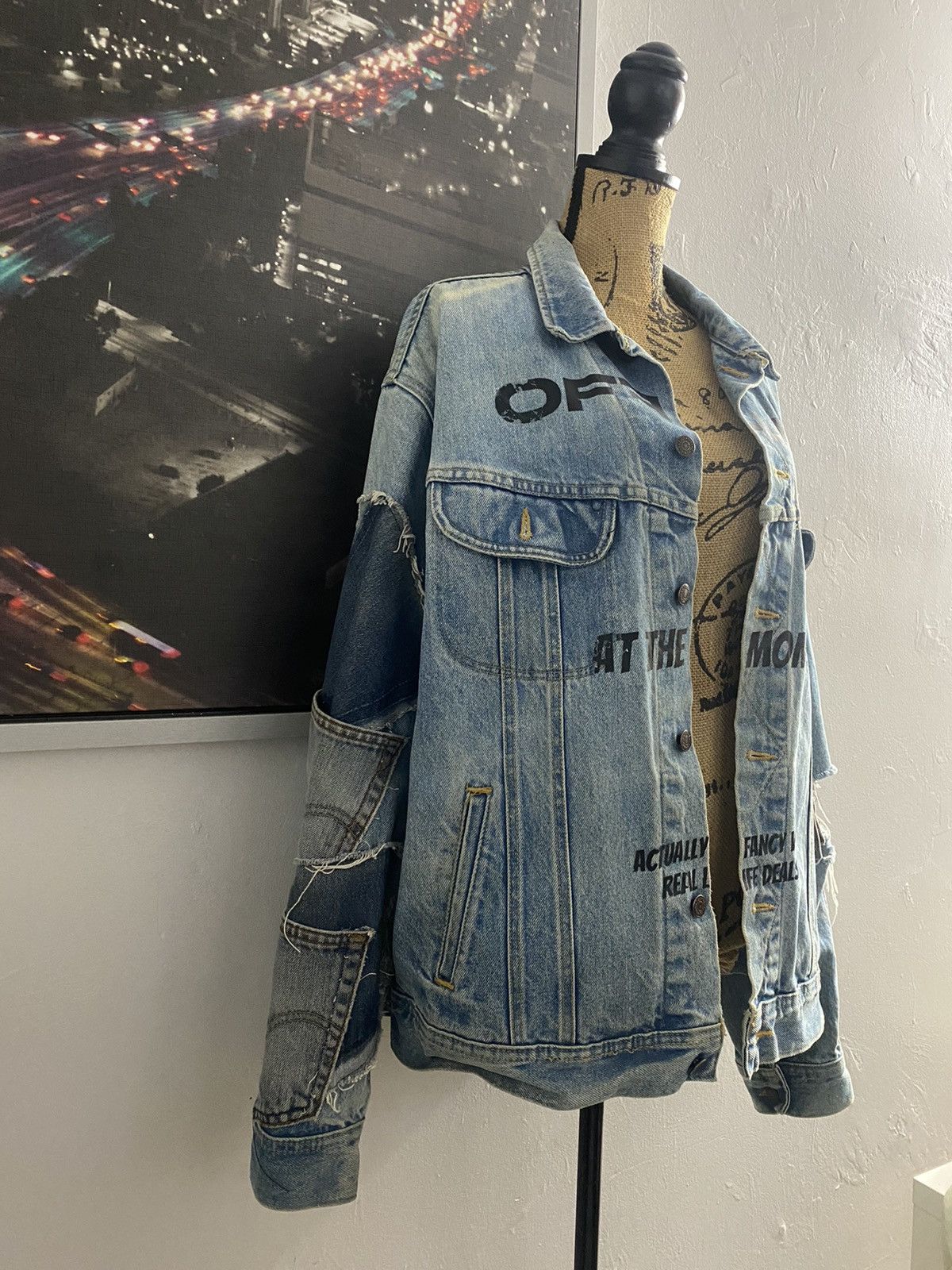 Christian Audigier × Hysteric Glamour × If Six Was Nine OFFLINE Fvck off denim jacket Size US L / EU 52-54 / 3 - 3 Thumbnail