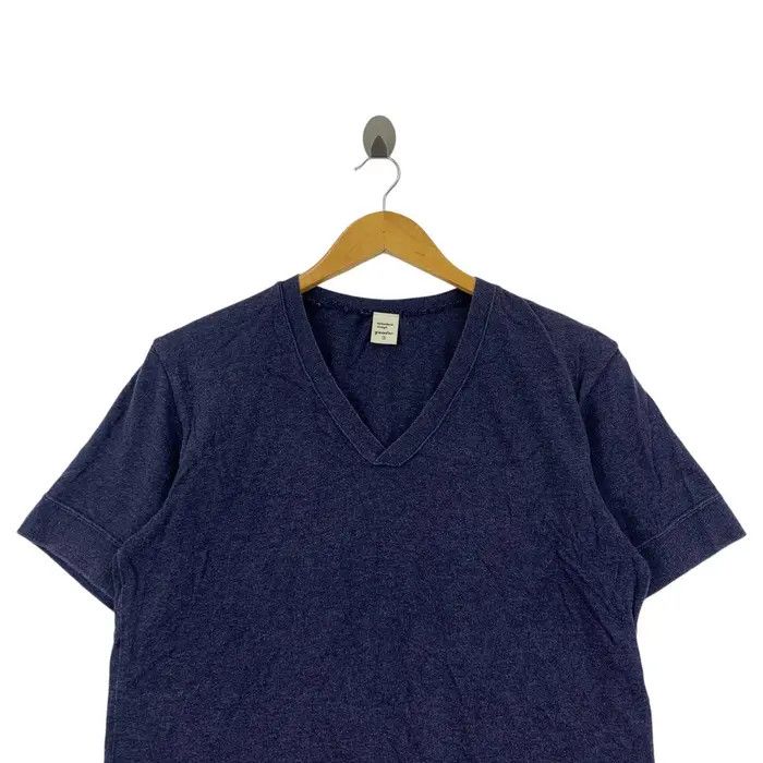 Vintage Vintage QUADRO JAPAN Natural Indigo V Neck Tee Shirt Size US S / EU 44-46 / 1 - 2 Thumbnail